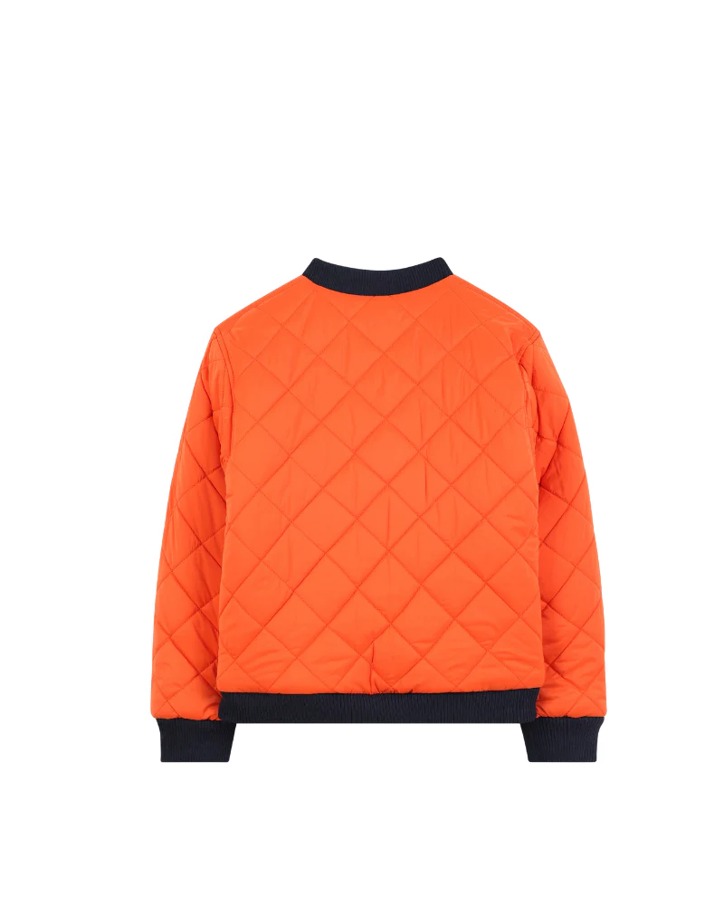 Giubbino double face Kenzo blu e arancione con stampa logo - Image 4