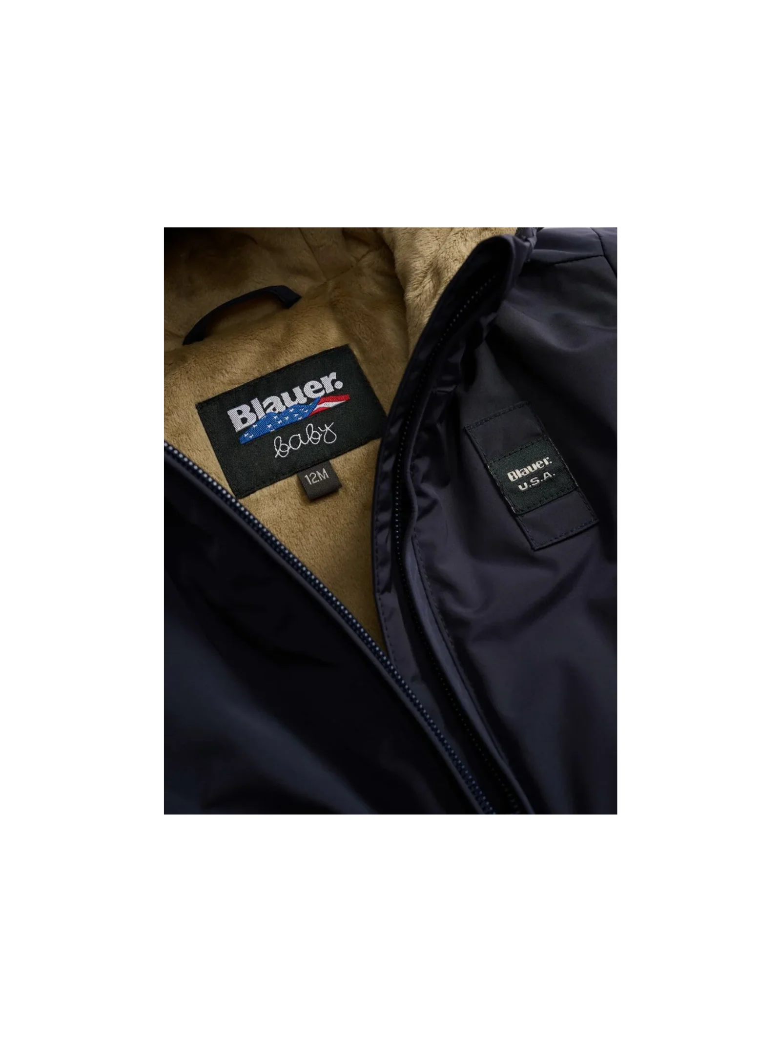 Giubbino "Edith baby" Blauer blu con interno in pelliccia - Image 2