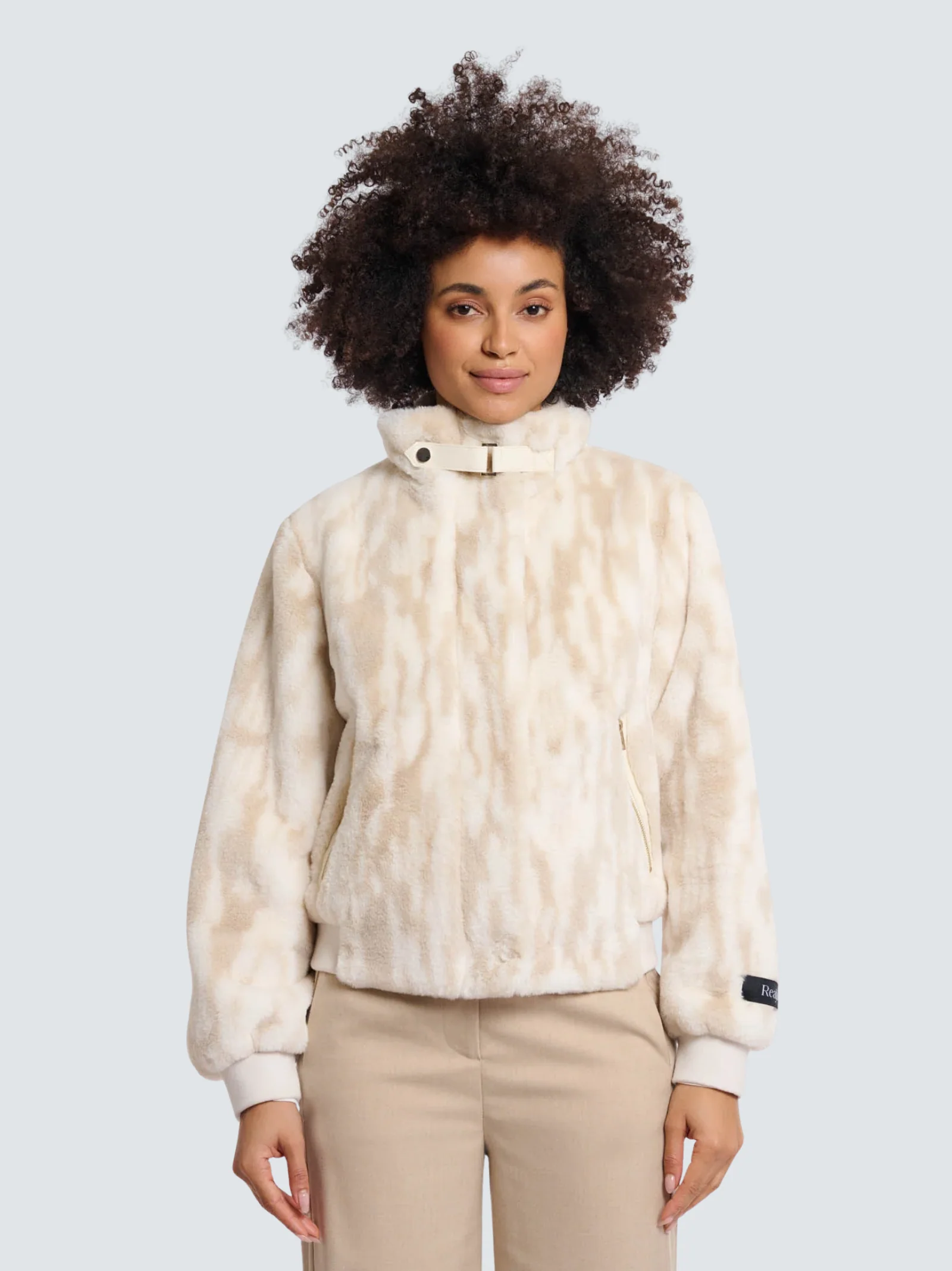 Giubbino in ecopelliccia "Ambra" Rino & Pelle beige