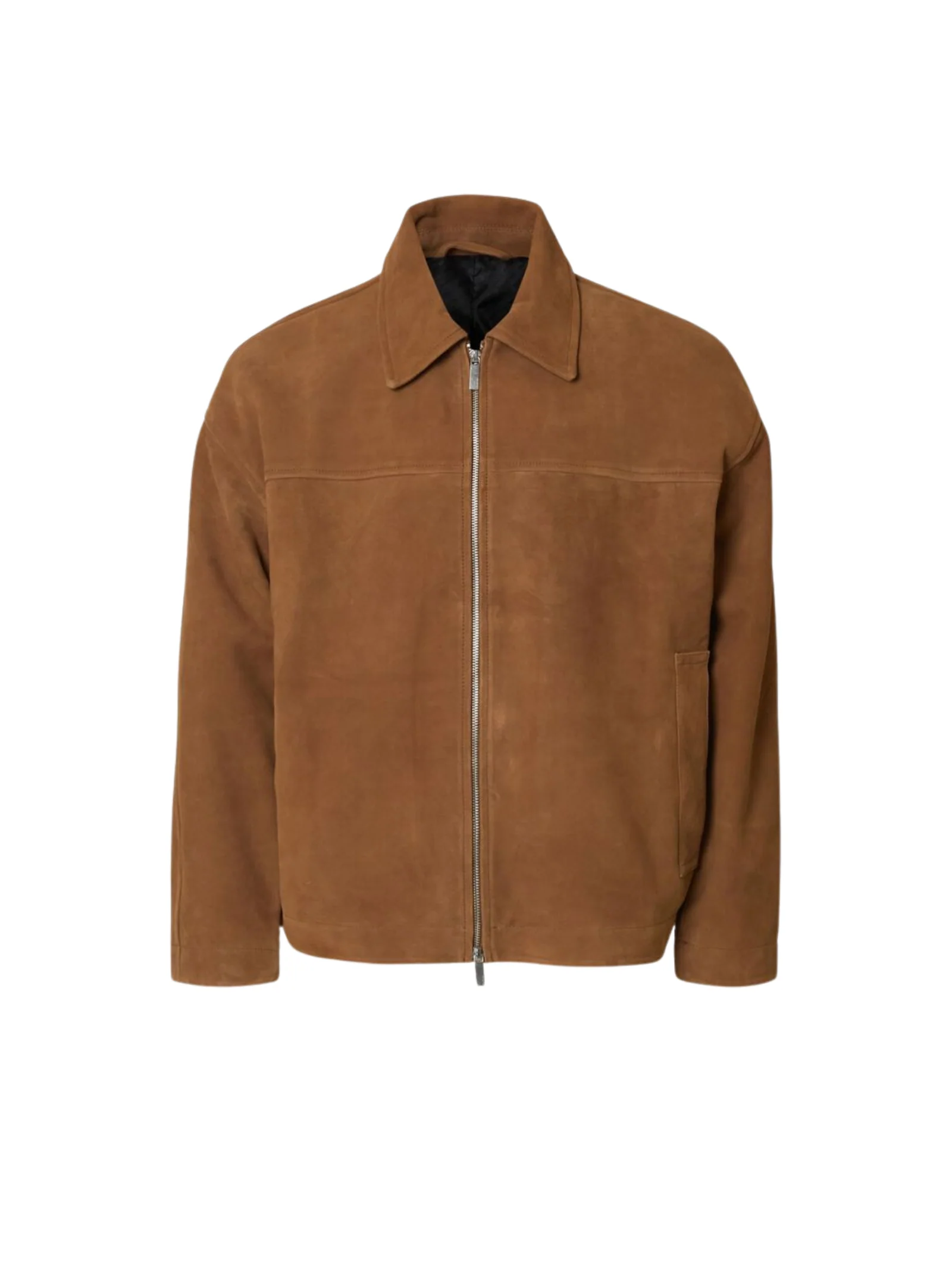 Giubbino in pelle scamosciata Selected cuoio