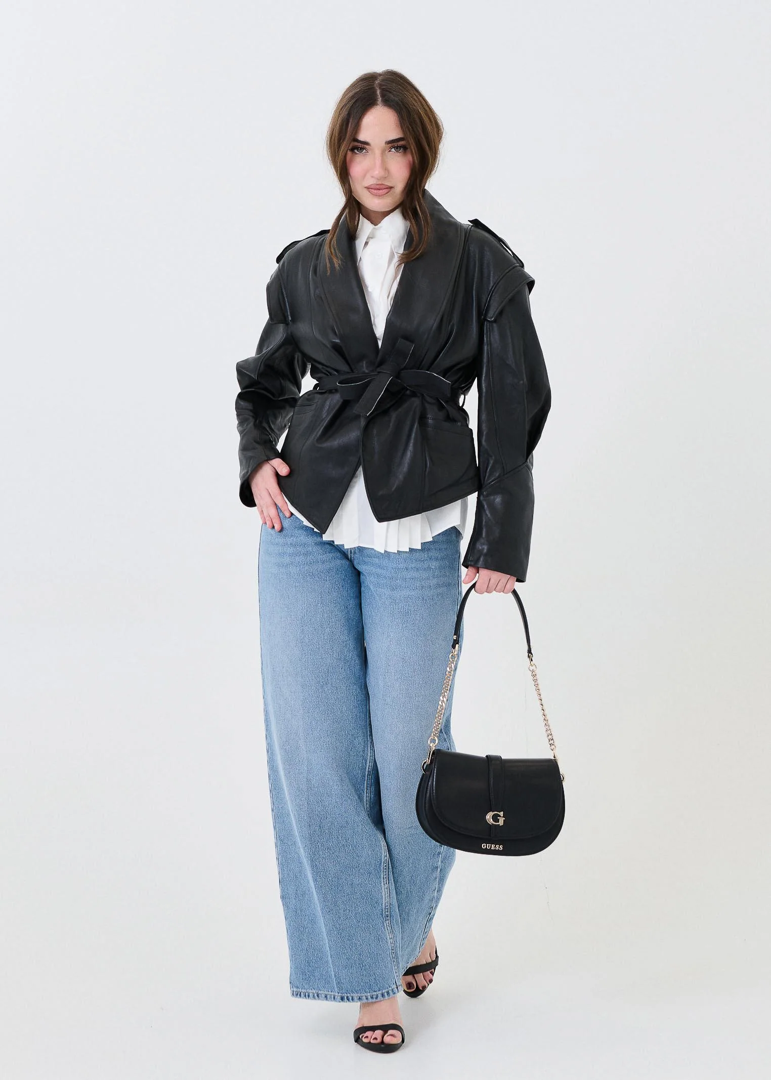 Giubbino in pelle Vicolo nero - Image 4