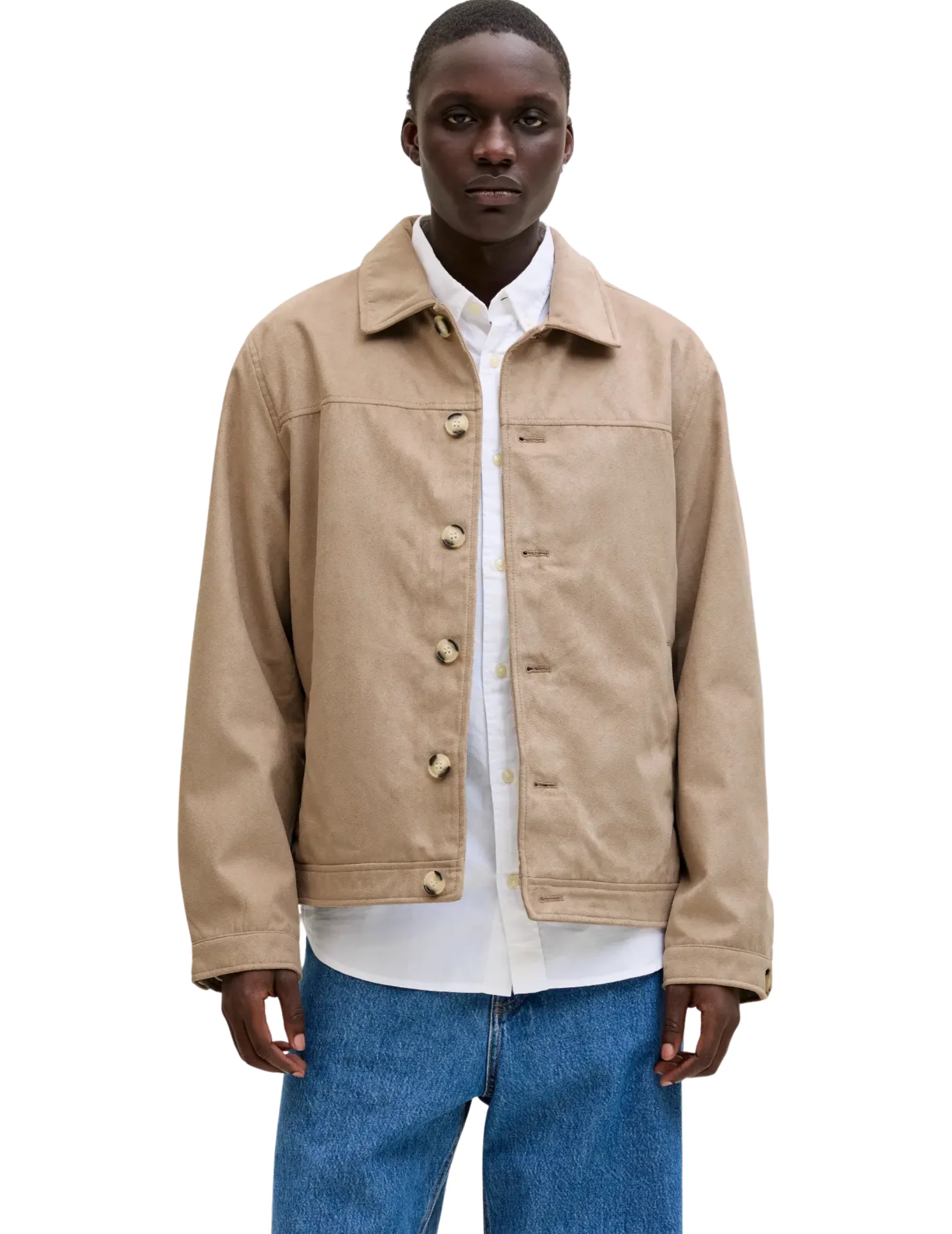 Giubbino Jack & Jones beige con bottoni - Image 2
