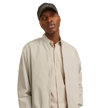 Giubbino Jack & Jones beige con colletto a costine - Image 2