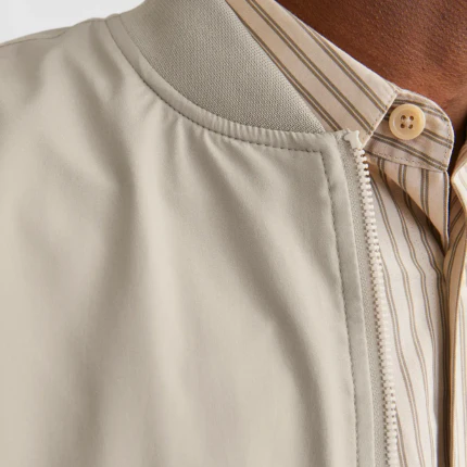 Giubbino Jack & Jones beige con colletto a costine - Image 3