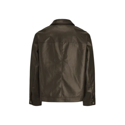 Giubbino Jack & Jones marrone cioccolato in ecopelle - Image 2