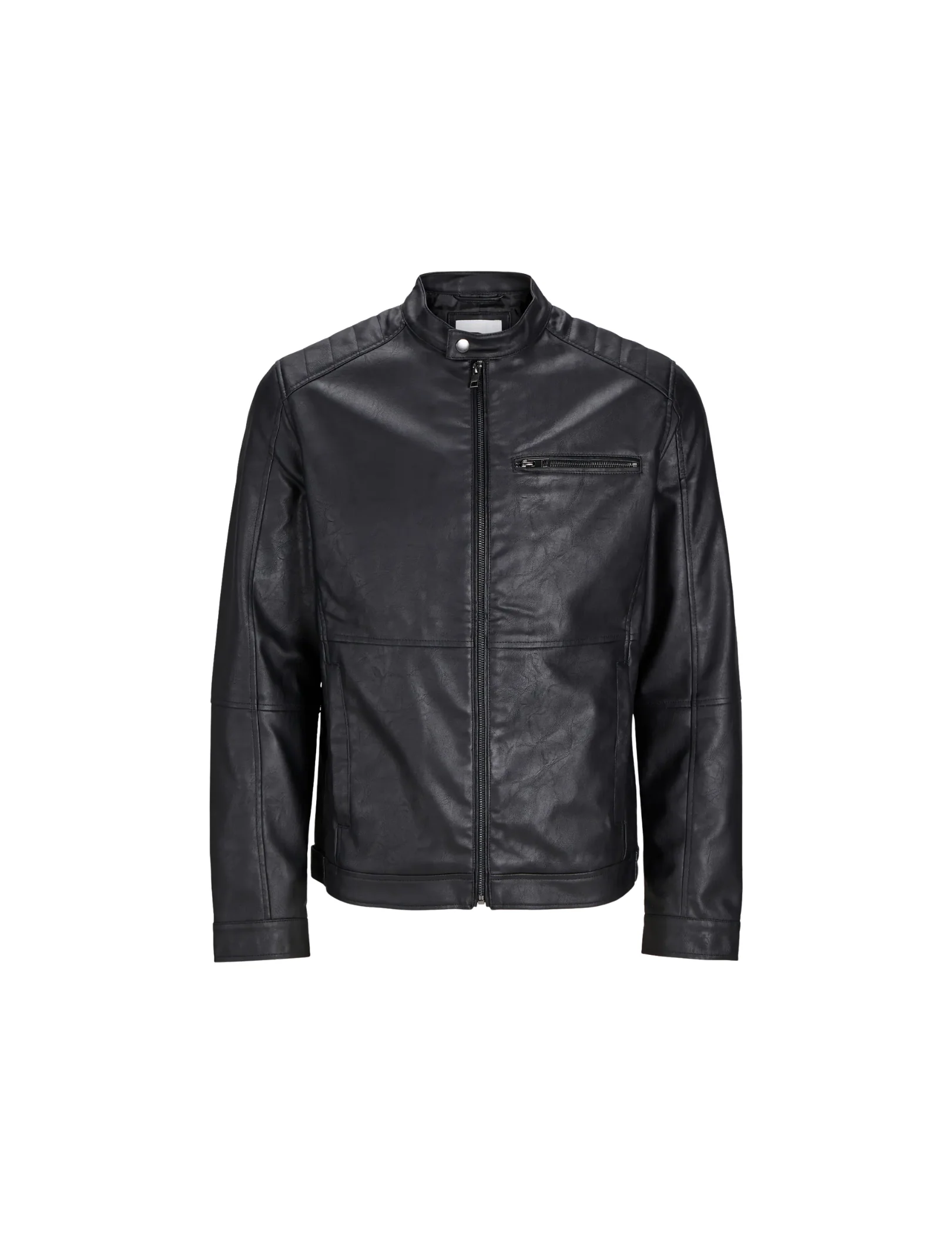 Giubbino Jack & Jones nero in ecopelle