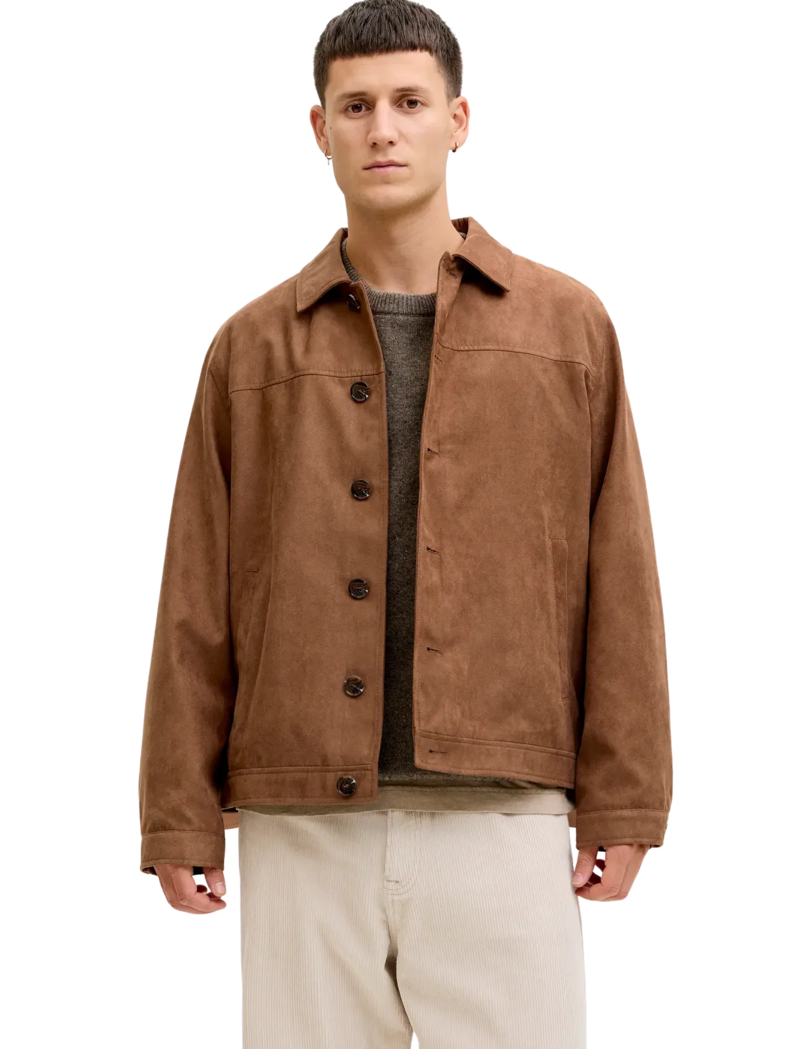 Giubbino Jack & Jones tabacco con bottoni - Image 3