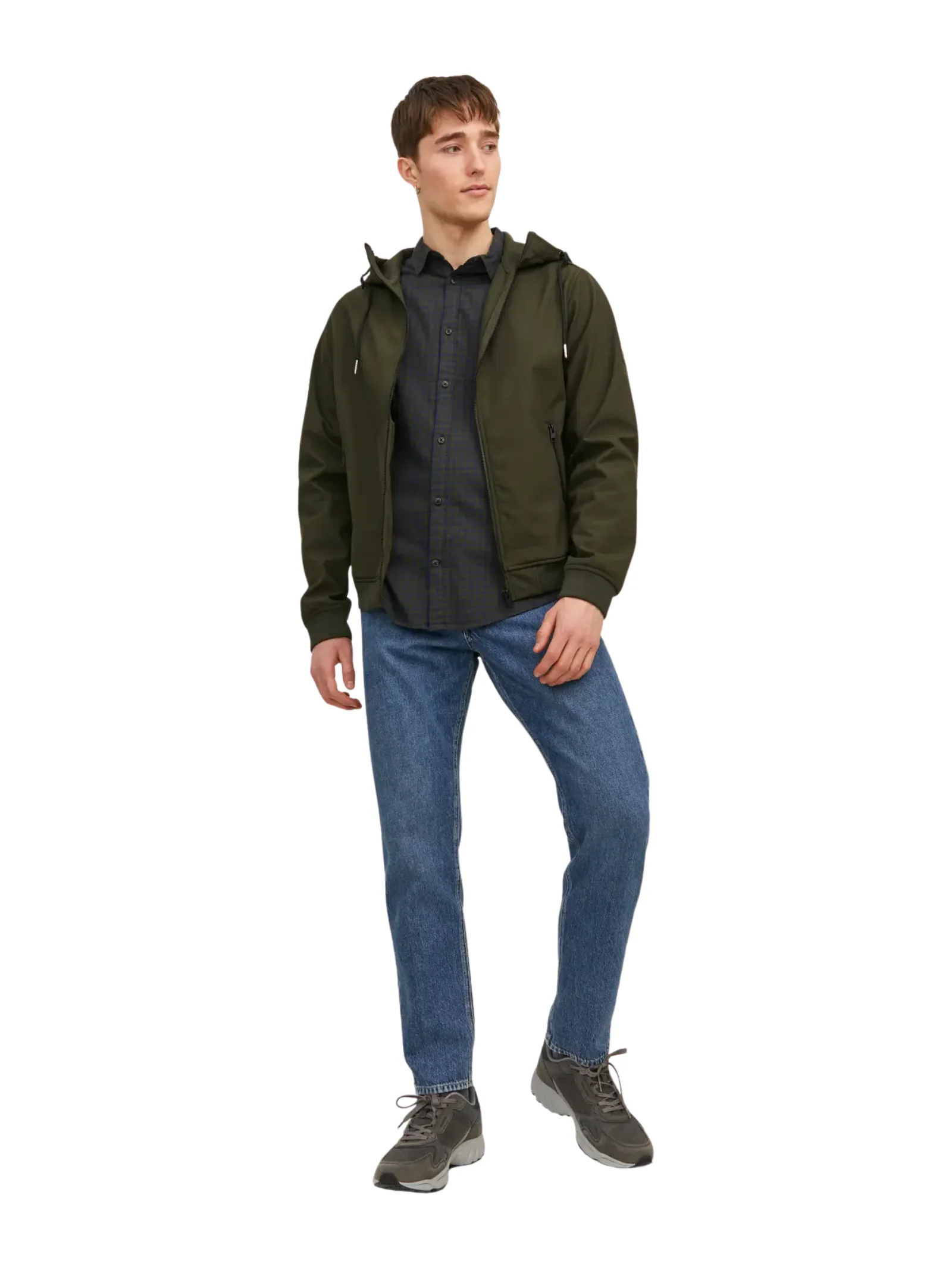 Giubbino Jack & Jones verde con zip - Image 2