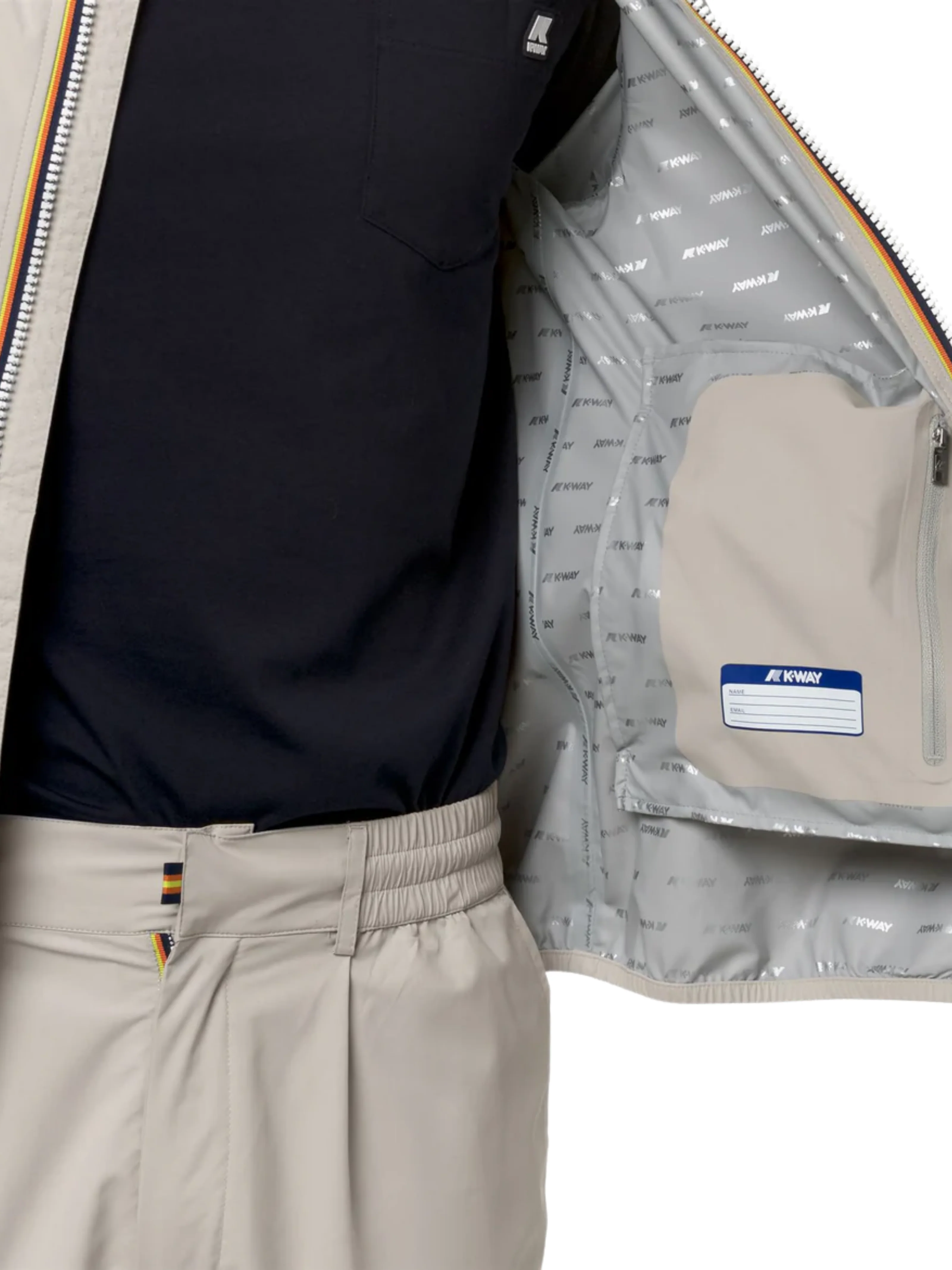 Giubbino "Jack Stretch dot" K-Way beige lt - Image 4