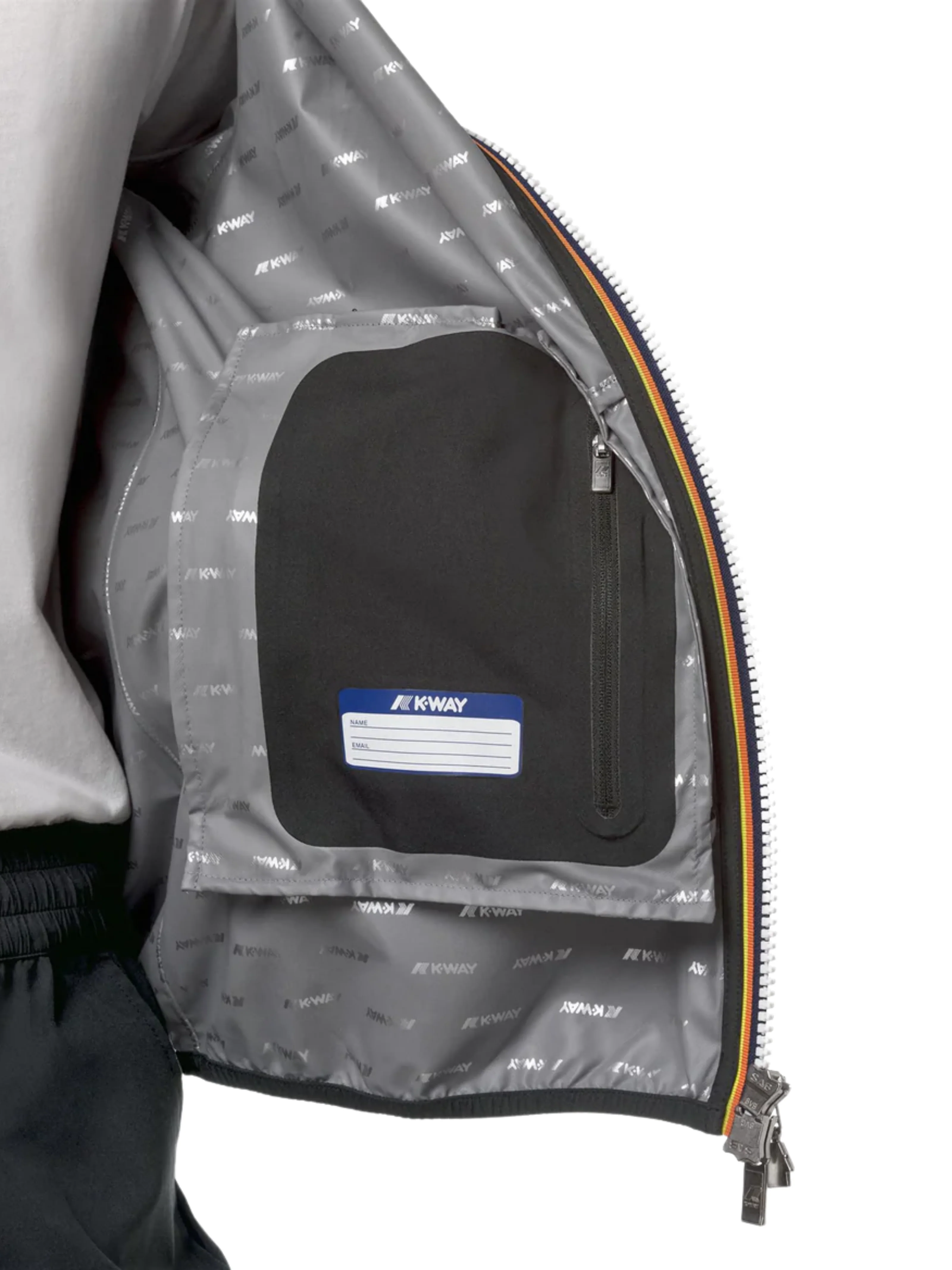 Giubbino "Jack Stretch Dot" K-Way nero - Image 3