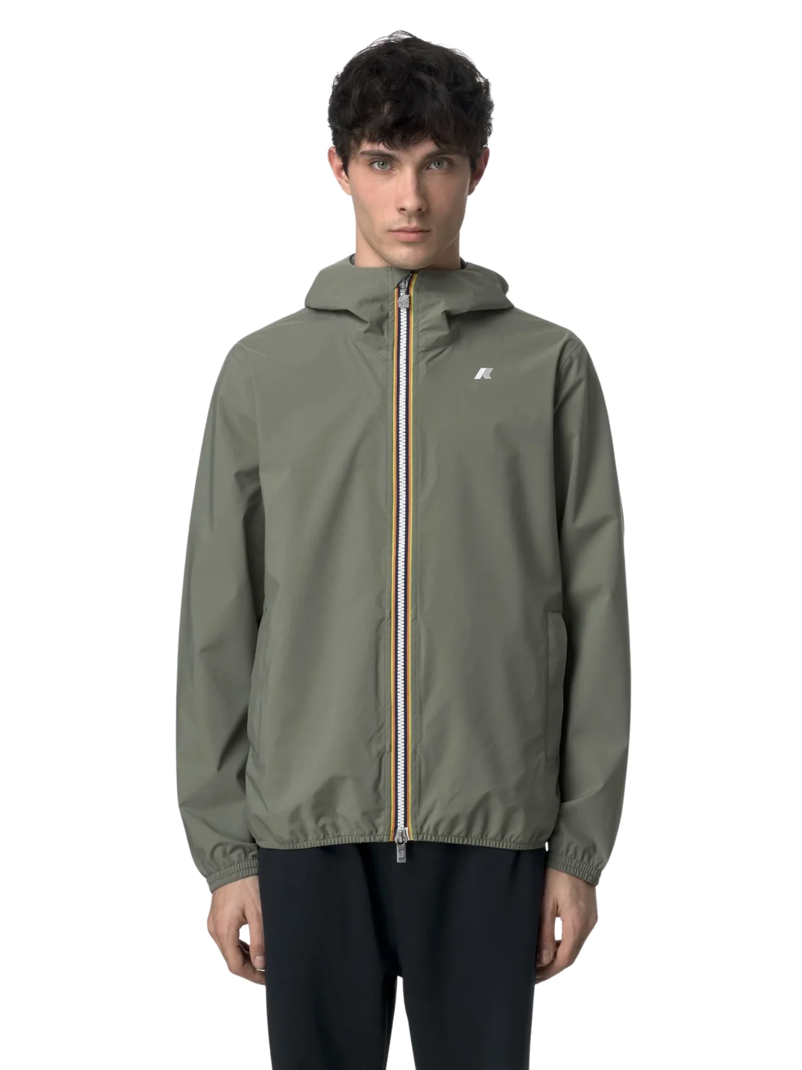 Giubbino "Jack Stretch dot" K-Way verde - Image 2
