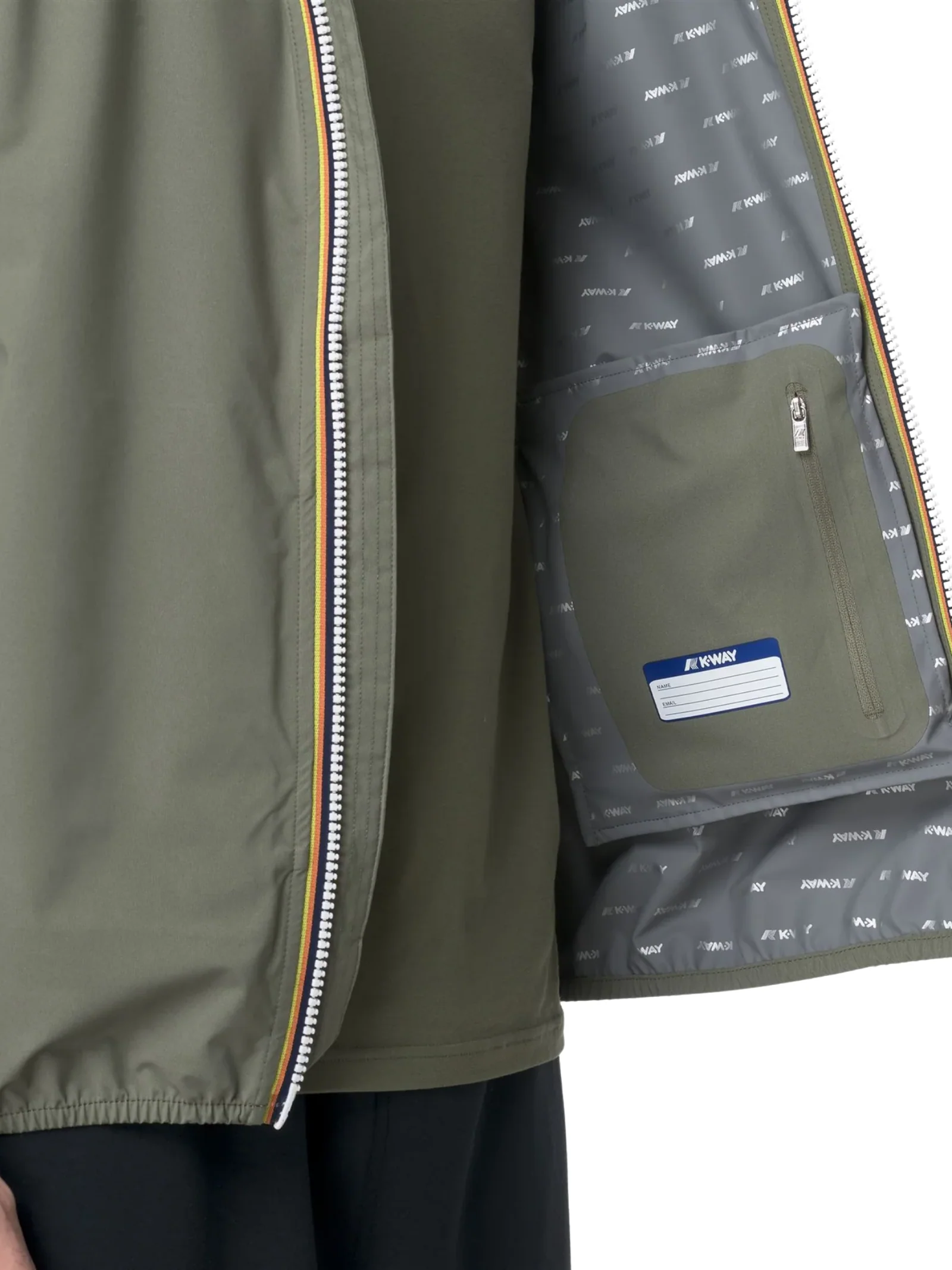 Giubbino "Jack Stretch dot" K-Way verde - Image 3