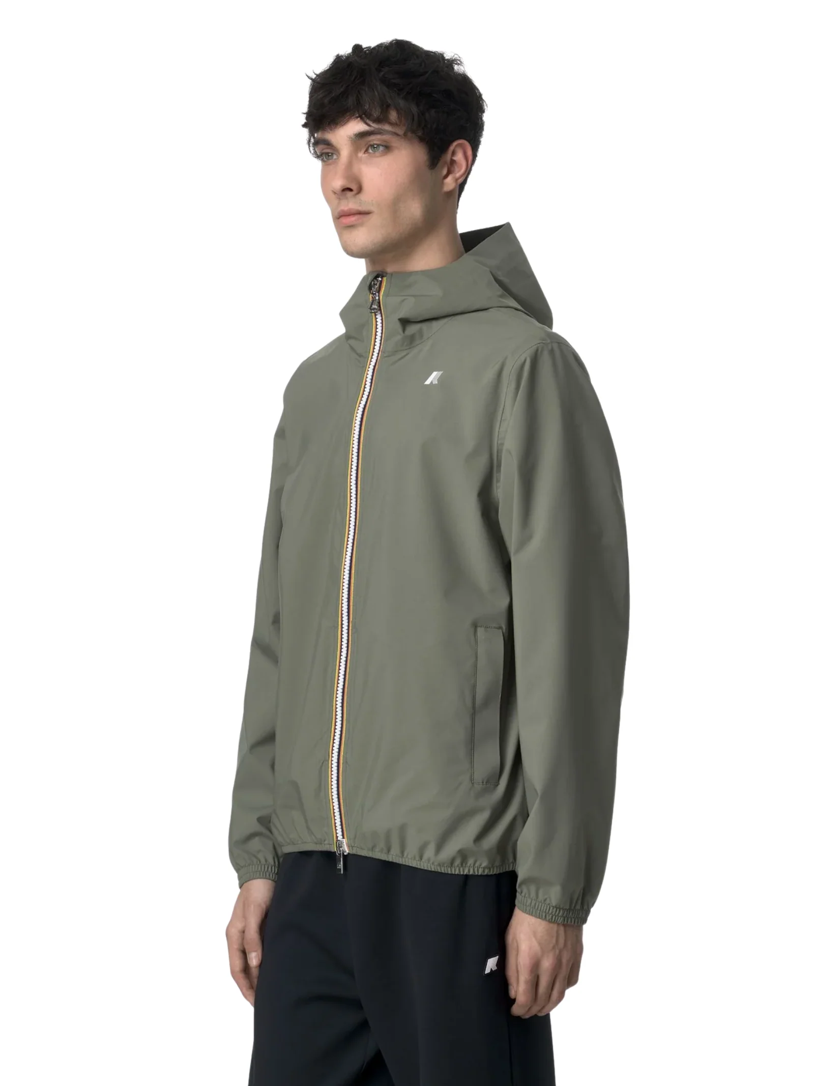 Giubbino "Jack Stretch dot" K-Way verde - Image 4