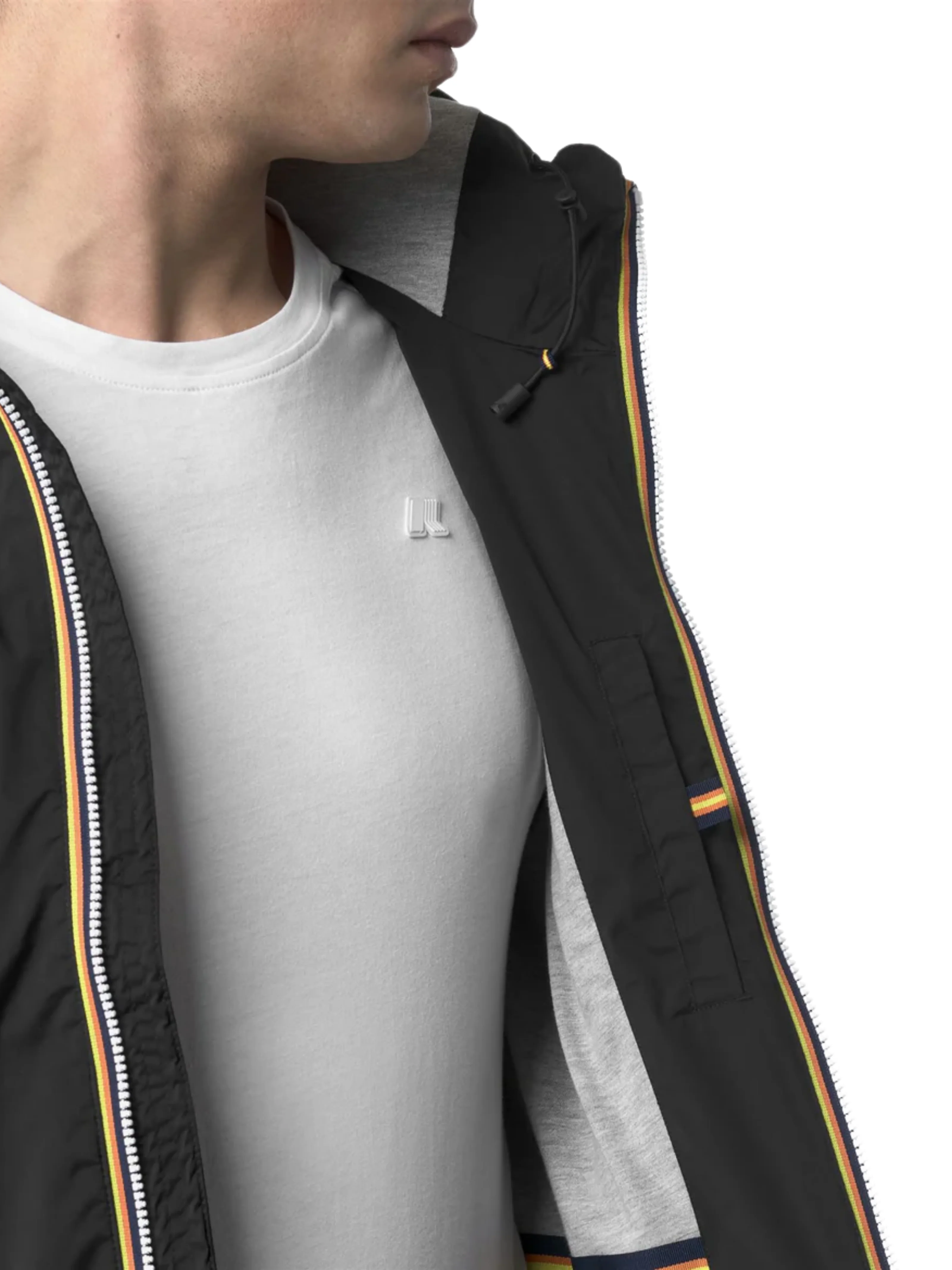 Giubbino "Jack Stretch Nylon Jersey" K-Way nero - Image 3