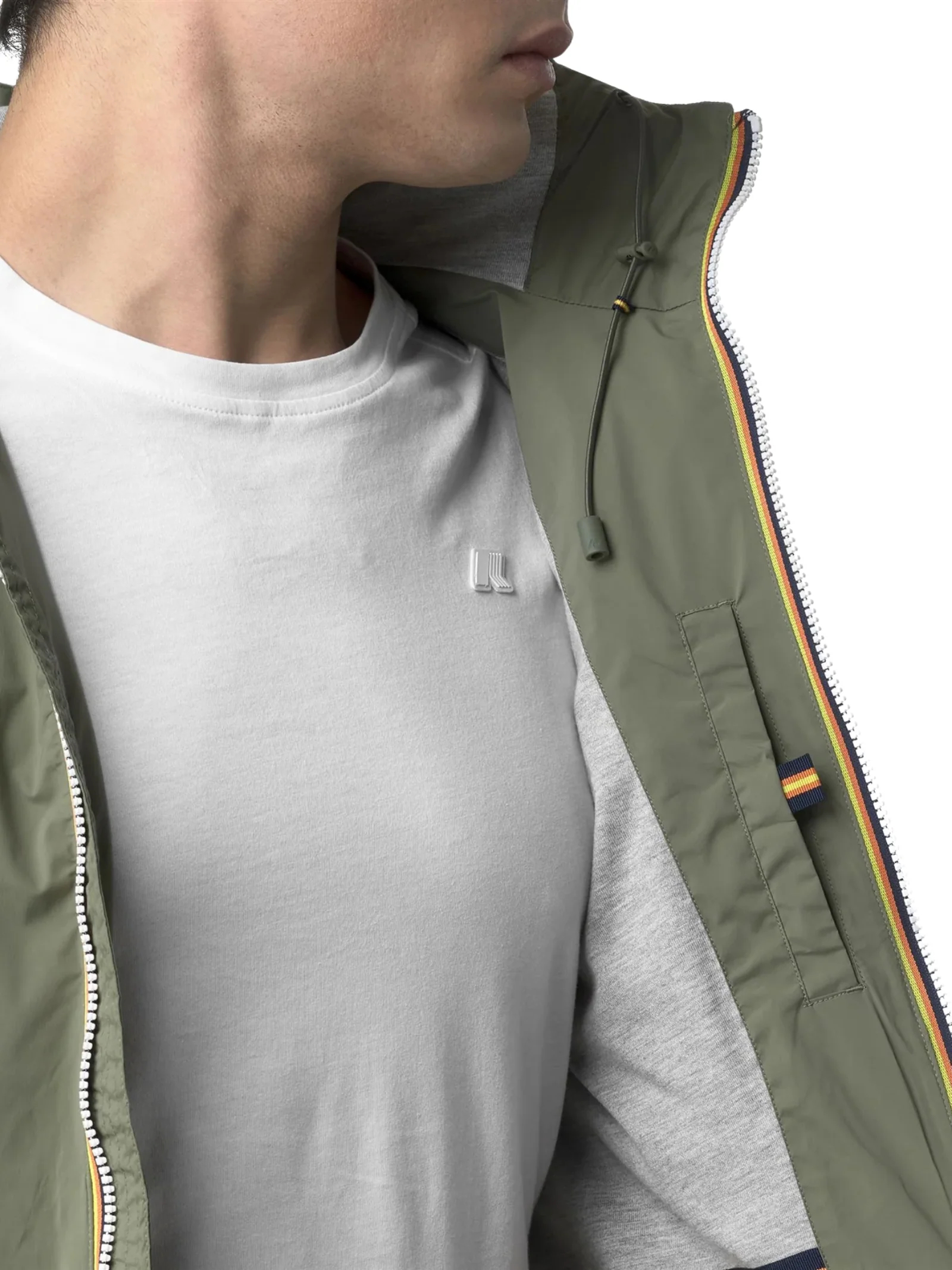 Giubbino "Jack Stretch Nylon Jersey" K-Way verde - Image 2