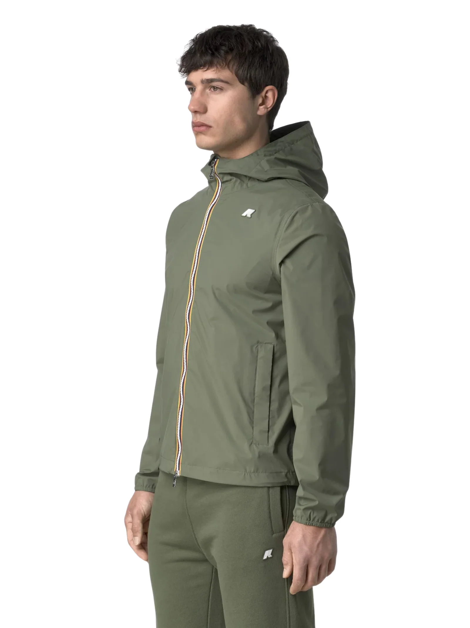 Giubbino "Jack Stretch Nylon Jersey" K-Way verde - Image 4