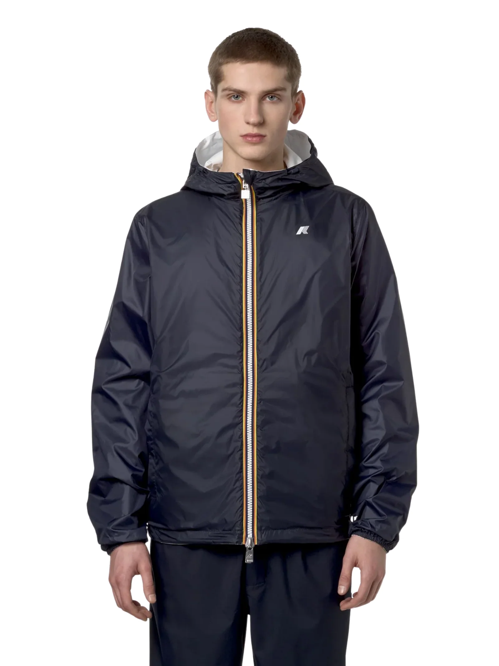 Giubbino "Jake Plus.2 Reversible" K-Way bianco e blu depth - Image 3