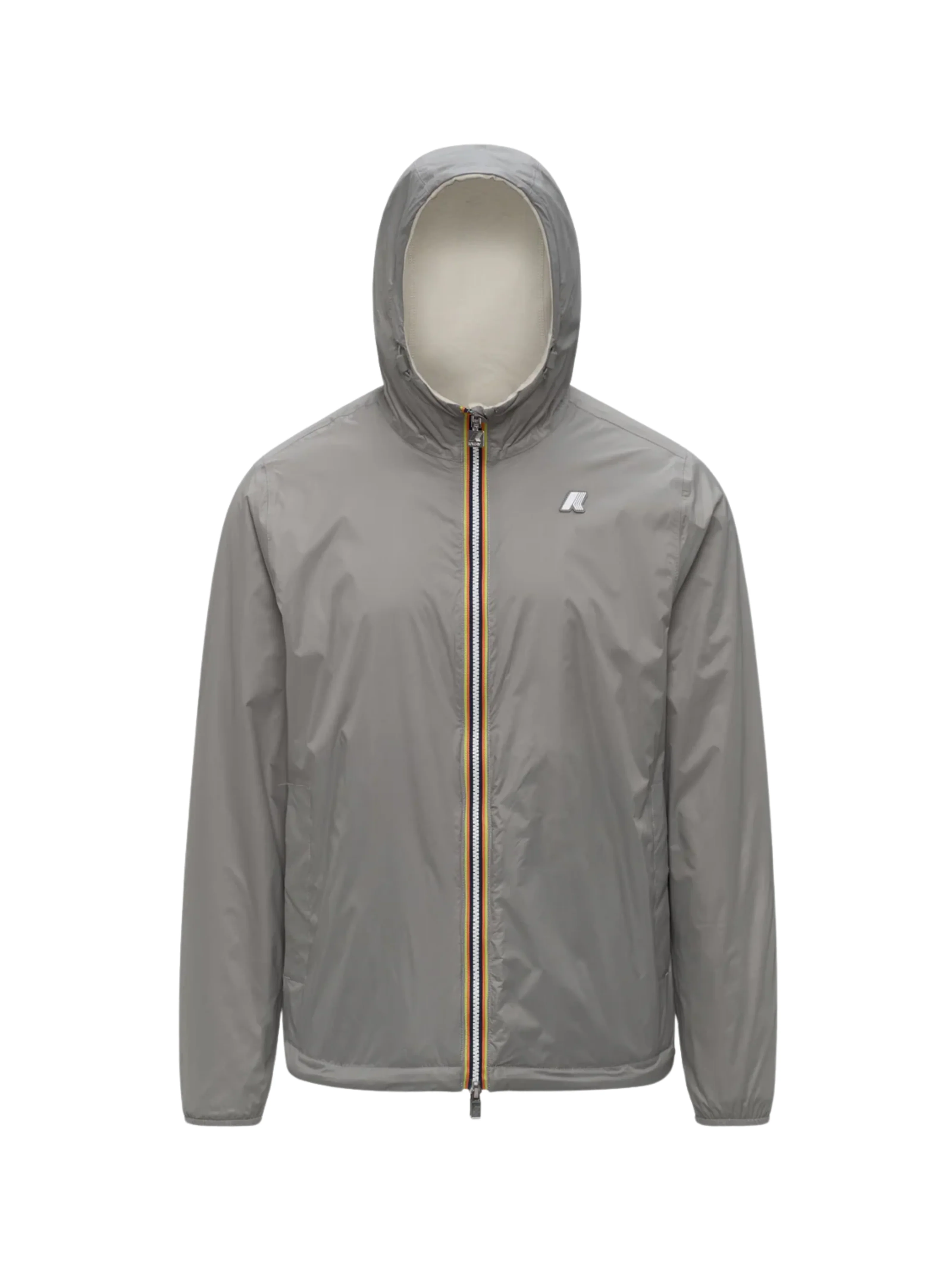 Giubbino "Jake Reversible Interlock" K-Way beige lt e grigio frost - Image 2
