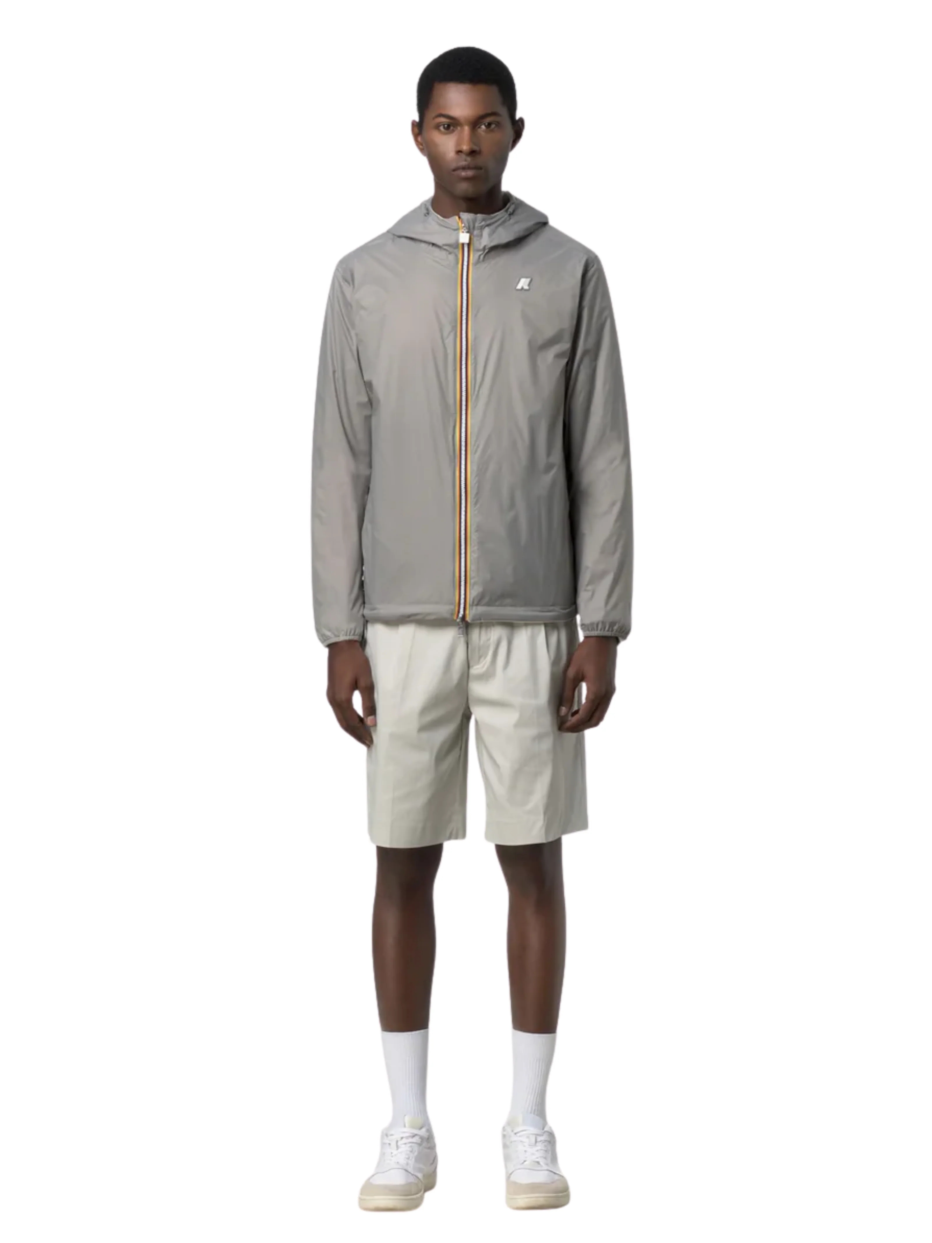 Giubbino "Jake Reversible Interlock" K-Way beige lt e grigio frost - Image 3