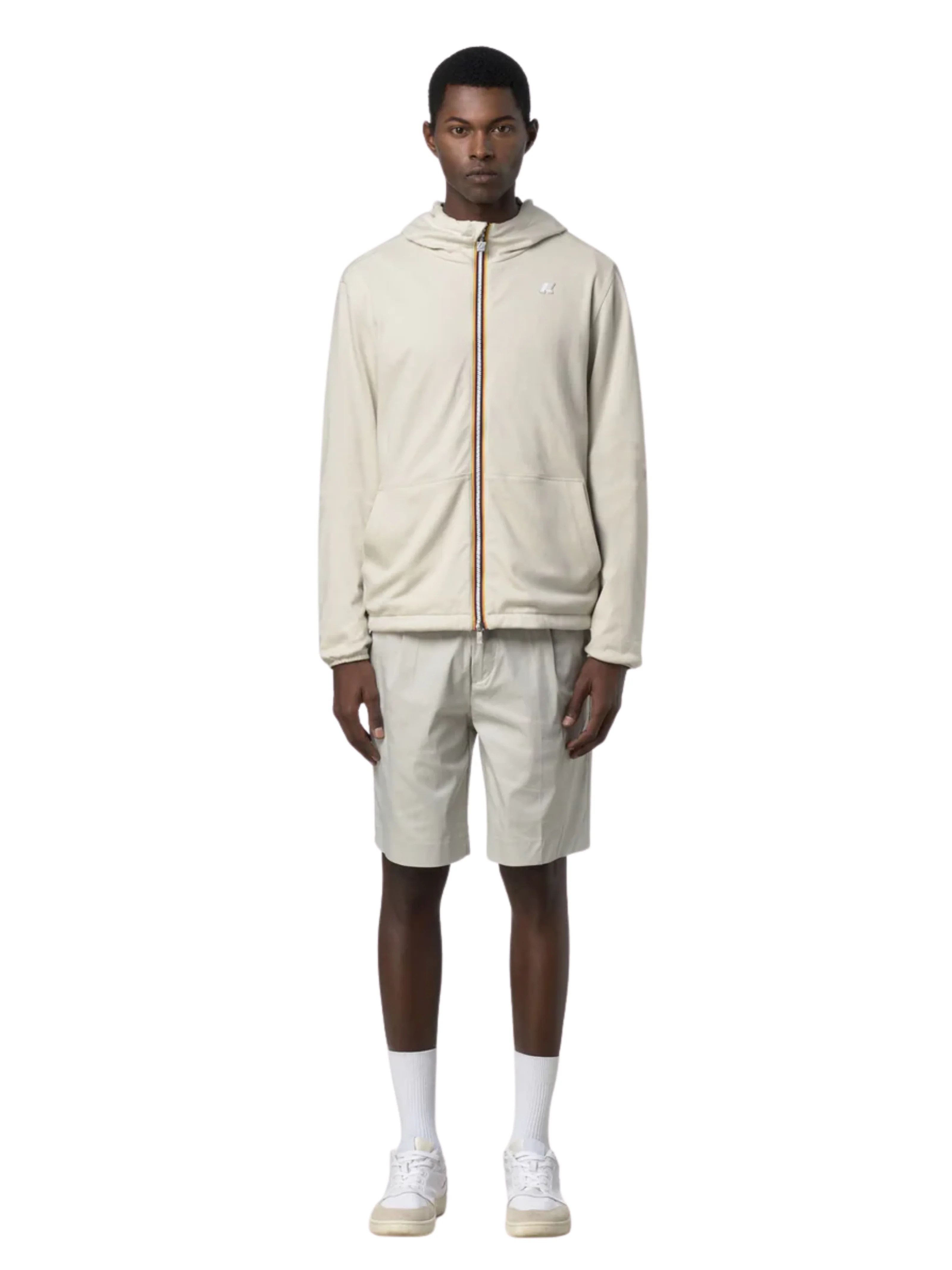 Giubbino "Jake Reversible Interlock" K-Way beige lt e grigio frost - Image 4