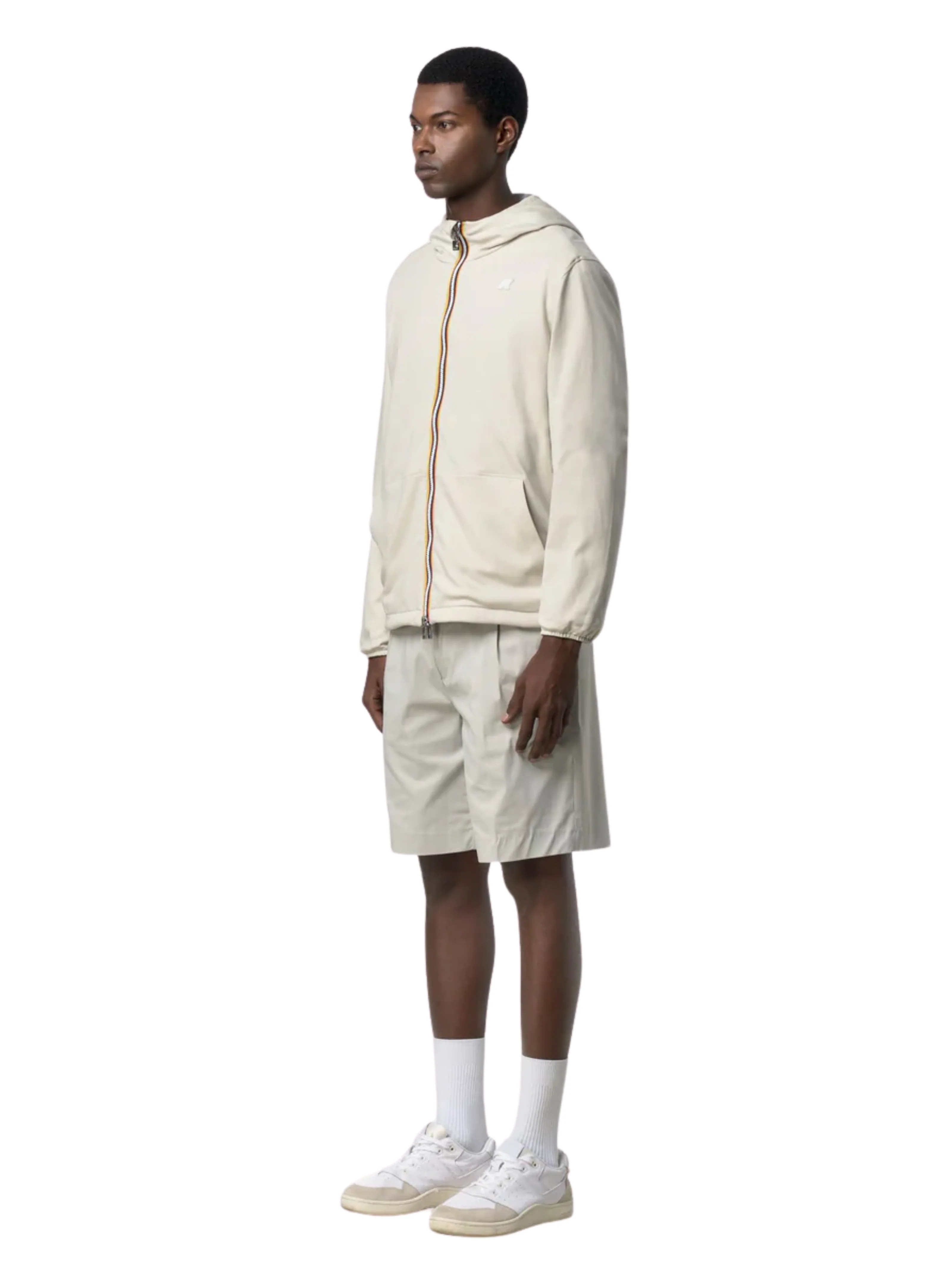 Giubbino "Jake Reversible Interlock" K-Way beige lt e grigio frost - Image 5