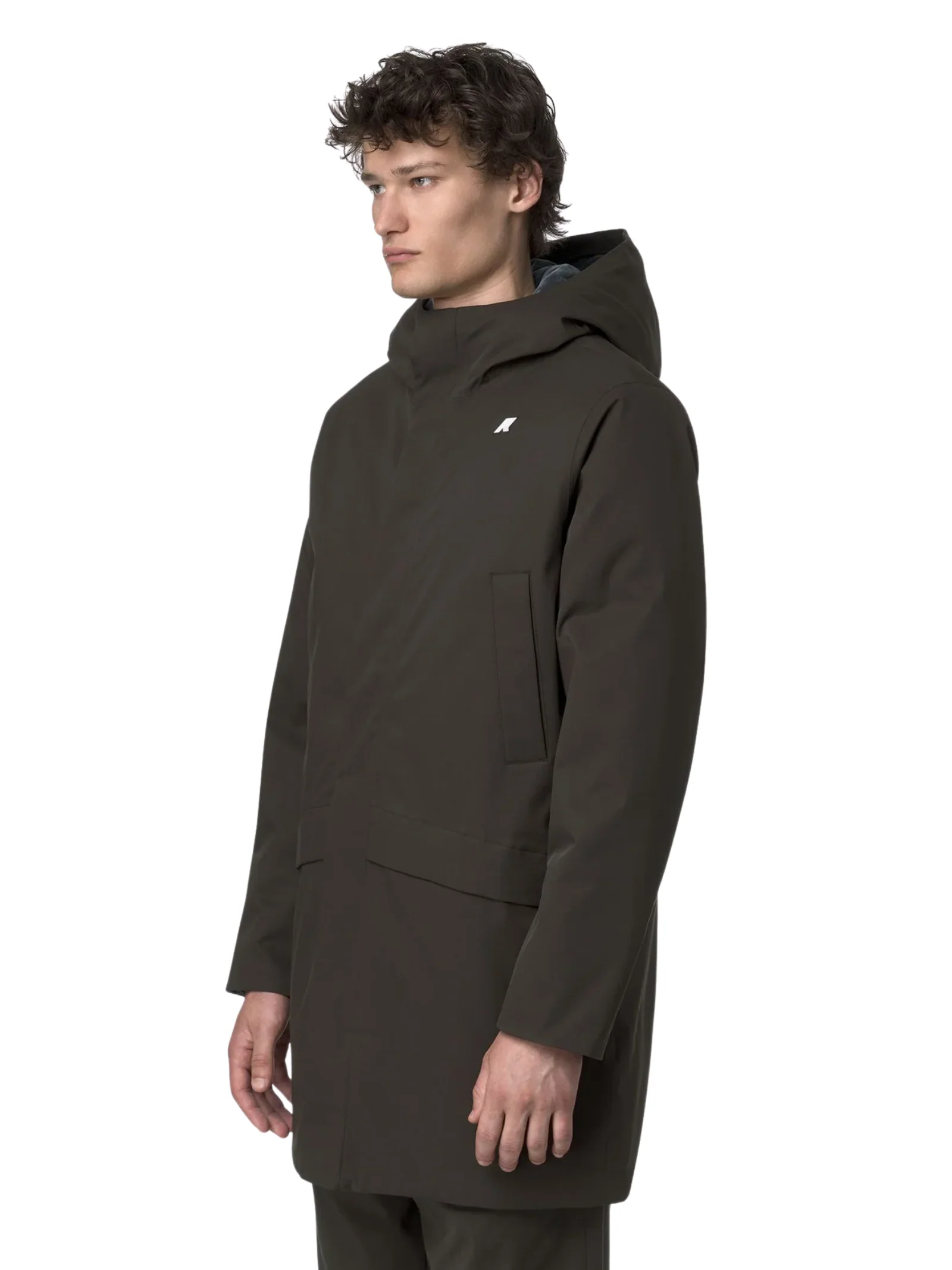 Giubbino "Jarno Twill Marmotta" K-Way nero oliva - Image 3