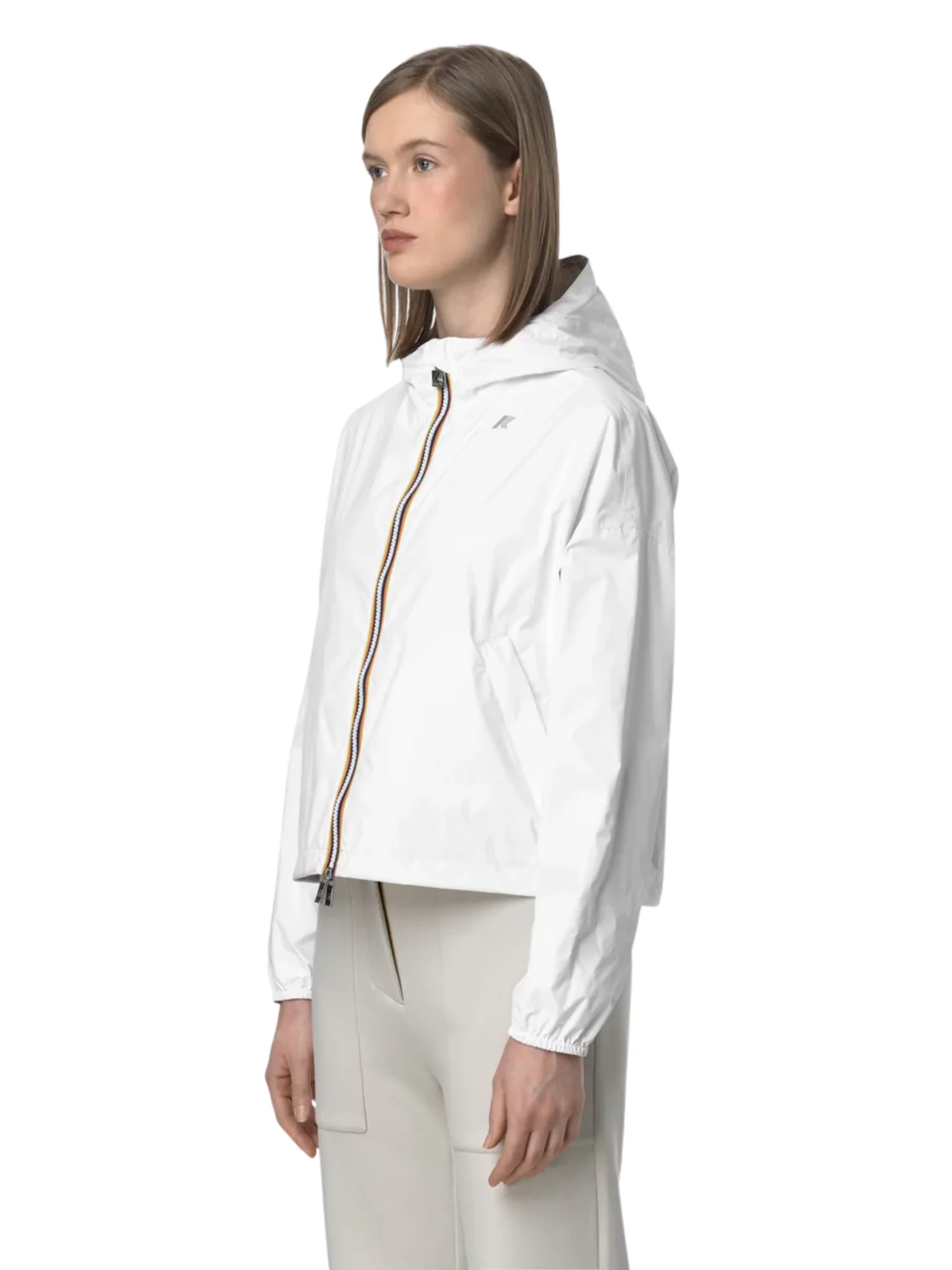 Giubbino "Laurette Plus.2 Reversibile" K-Way bianco e beige - Image 5