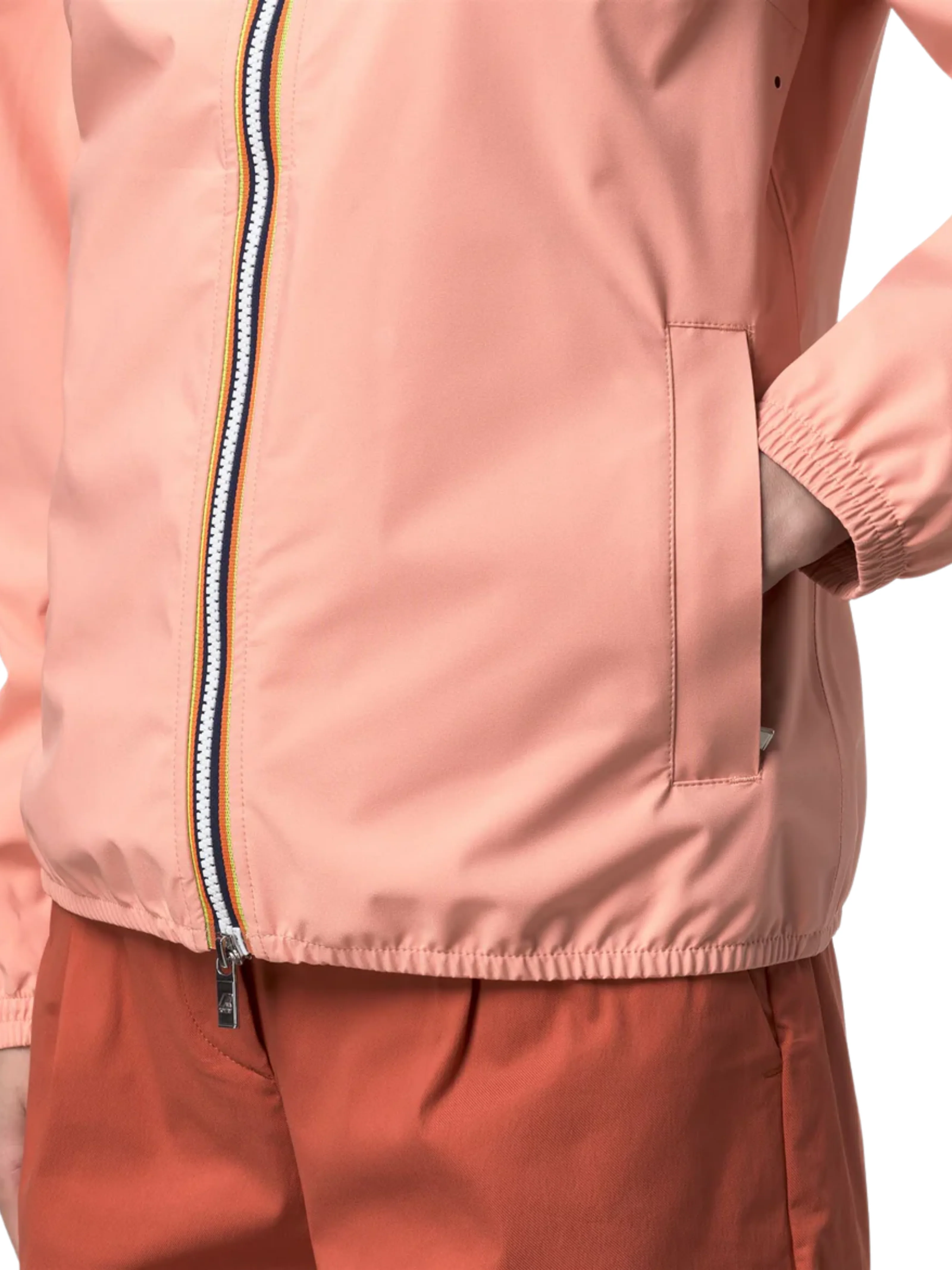 Giubbino "Lil 2.0 Strech Poly Jersey" K-Way rosa pesca - Image 3