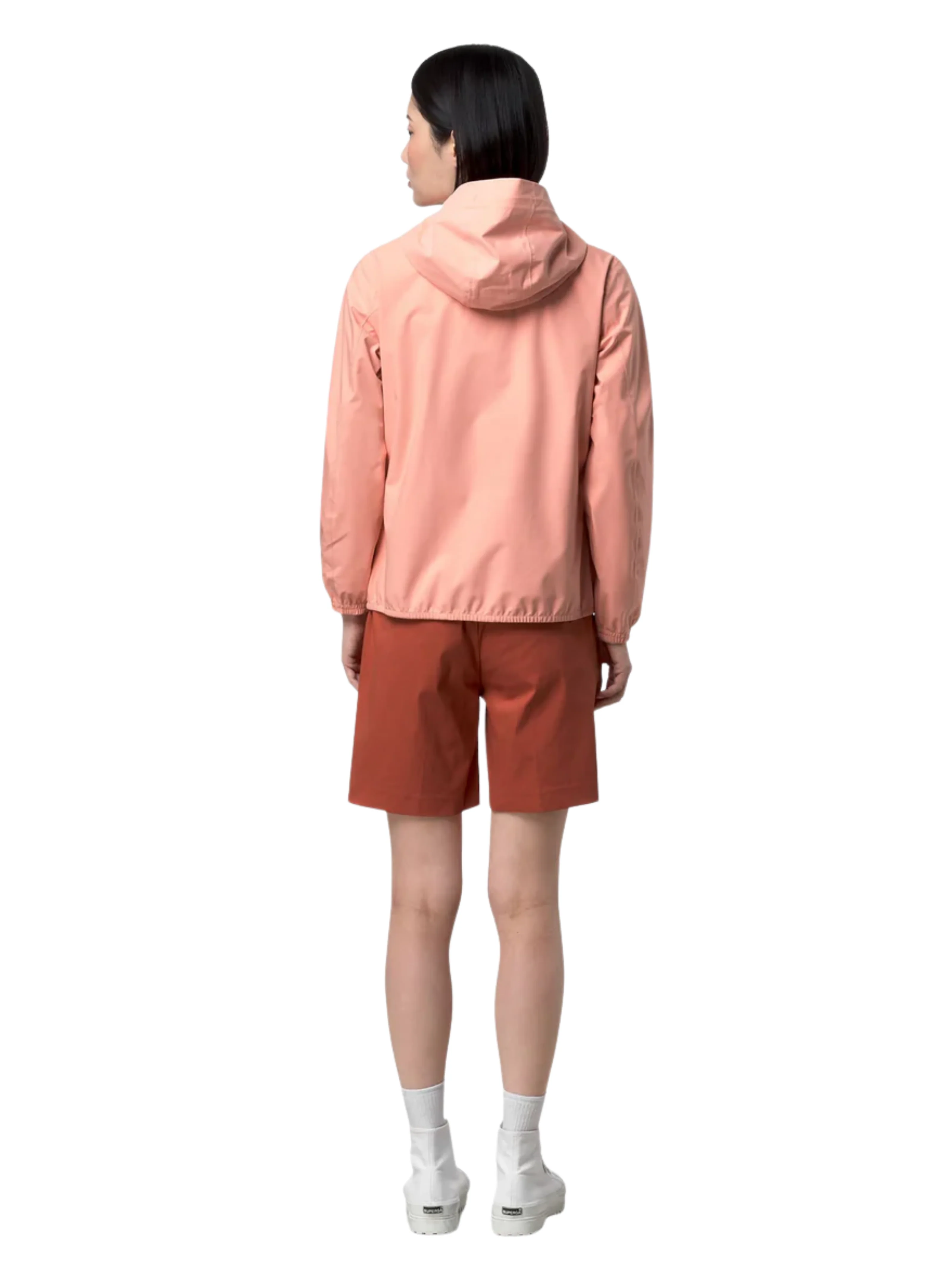 Giubbino "Lil 2.0 Strech Poly Jersey" K-Way rosa pesca - Image 5