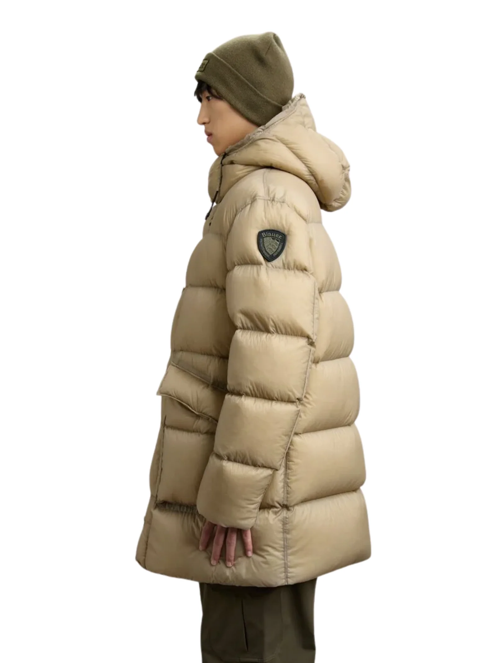 Giubbino lungo "Basto" Blauer beige - Image 3