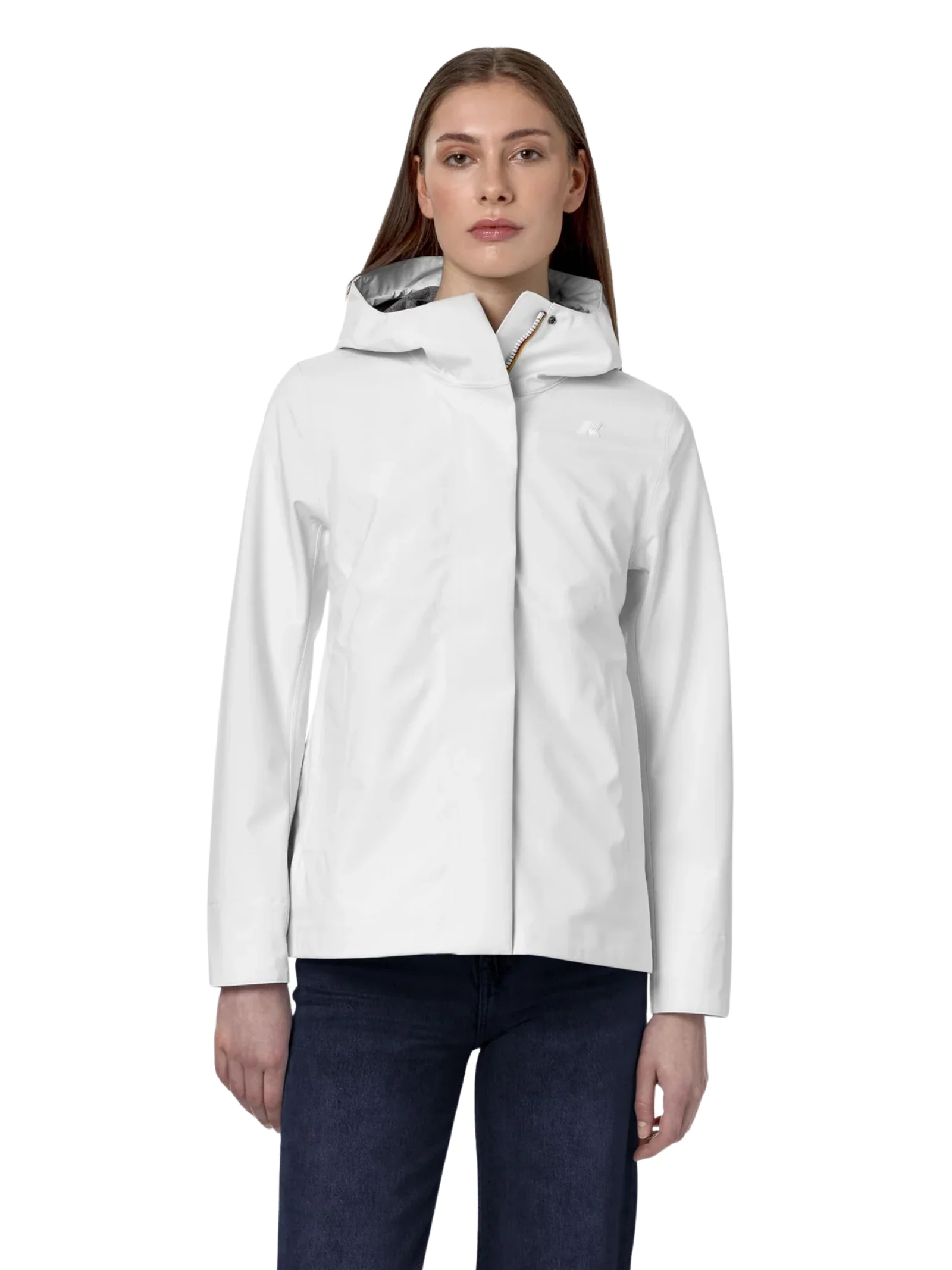 Giubbino "Madalina Bonded Jersey" K-Way bianco - Image 3