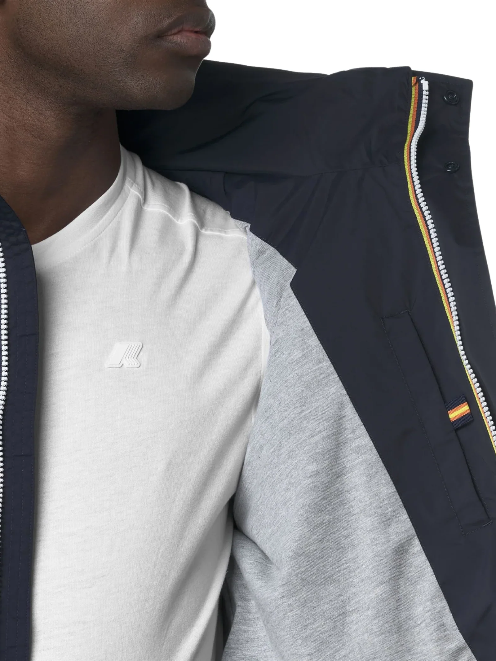 Giubbino "Manuel Stretch Nylon Jersey" K-Way blu depth - Image 3