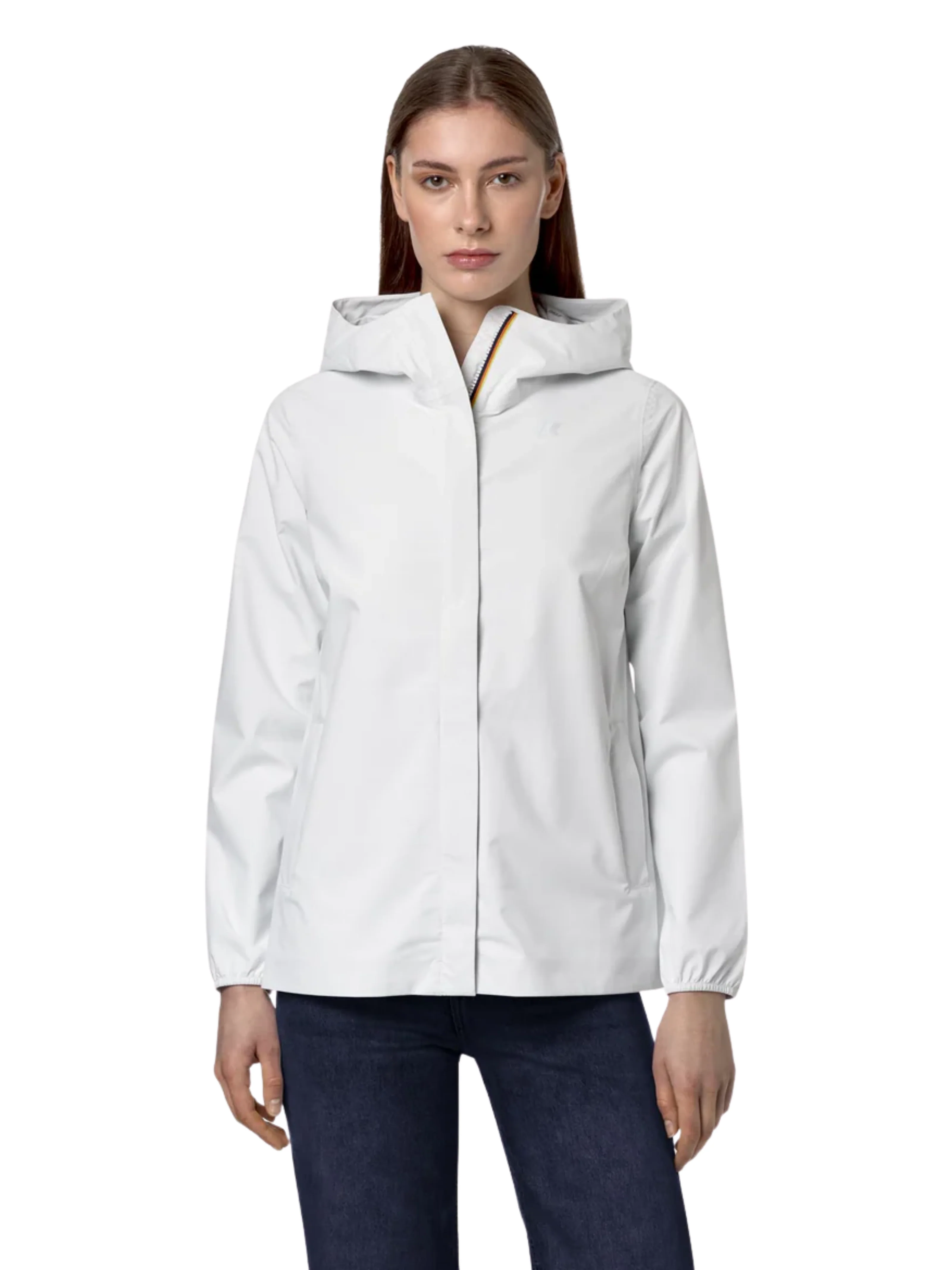 Giubbino "Marguerite Stretch Dot" K-Way bianco - Image 2