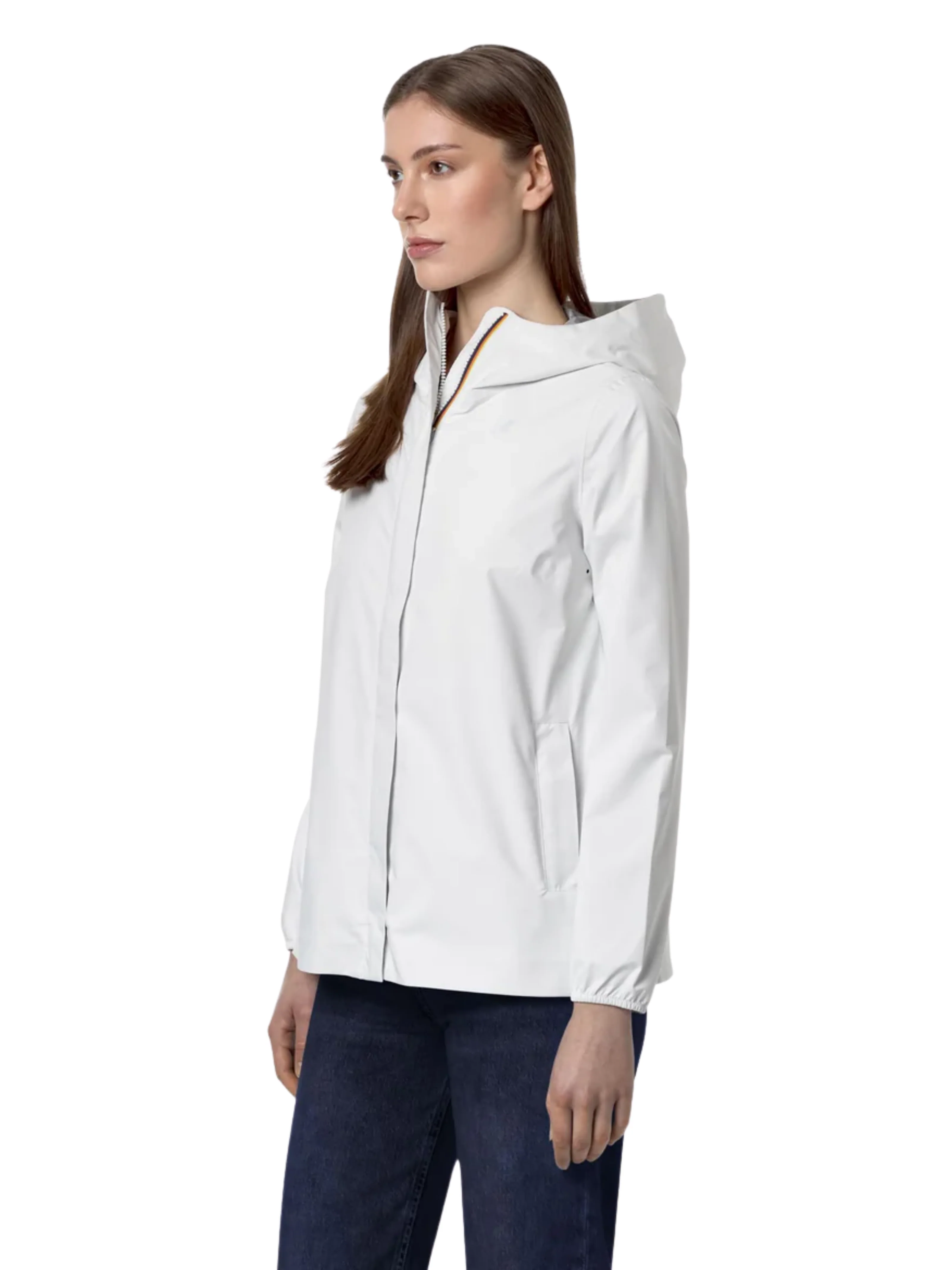 Giubbino "Marguerite Stretch Dot" K-Way bianco - Image 4