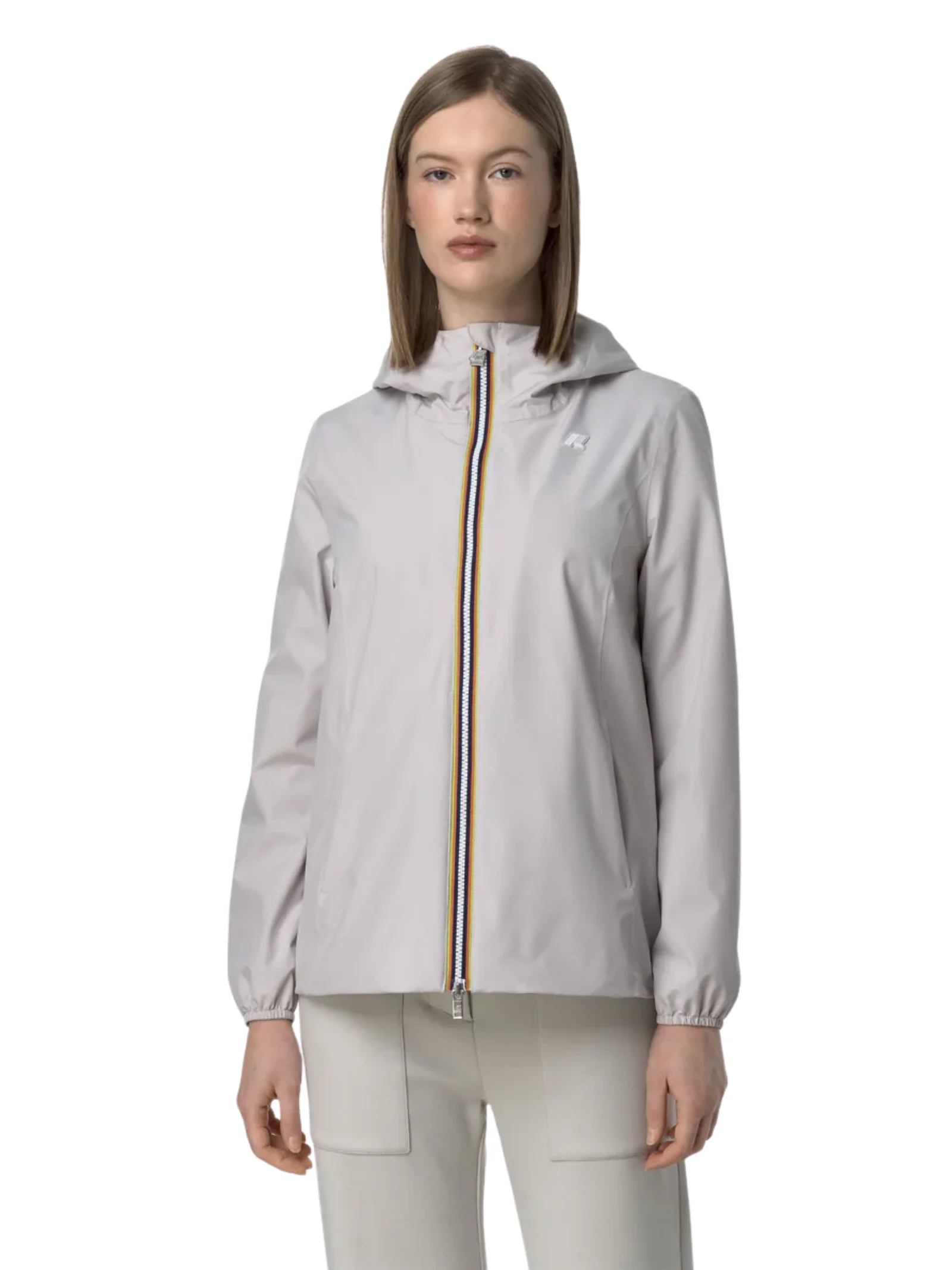 Giubbino "Marguerite Stretch Poly Jersey" K-Way grigio - Image 2