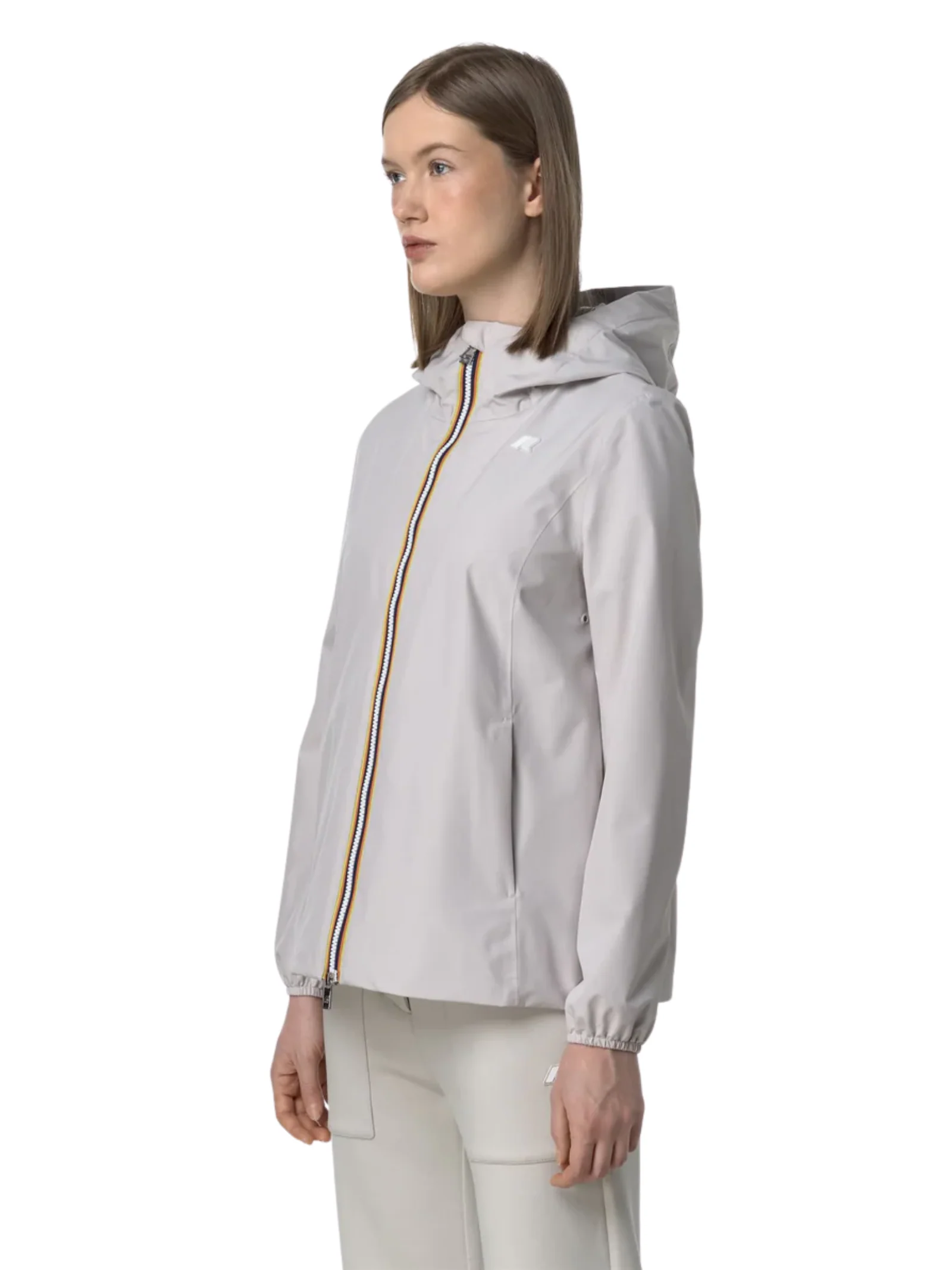 Giubbino "Marguerite Stretch Poly Jersey" K-Way grigio - Image 3