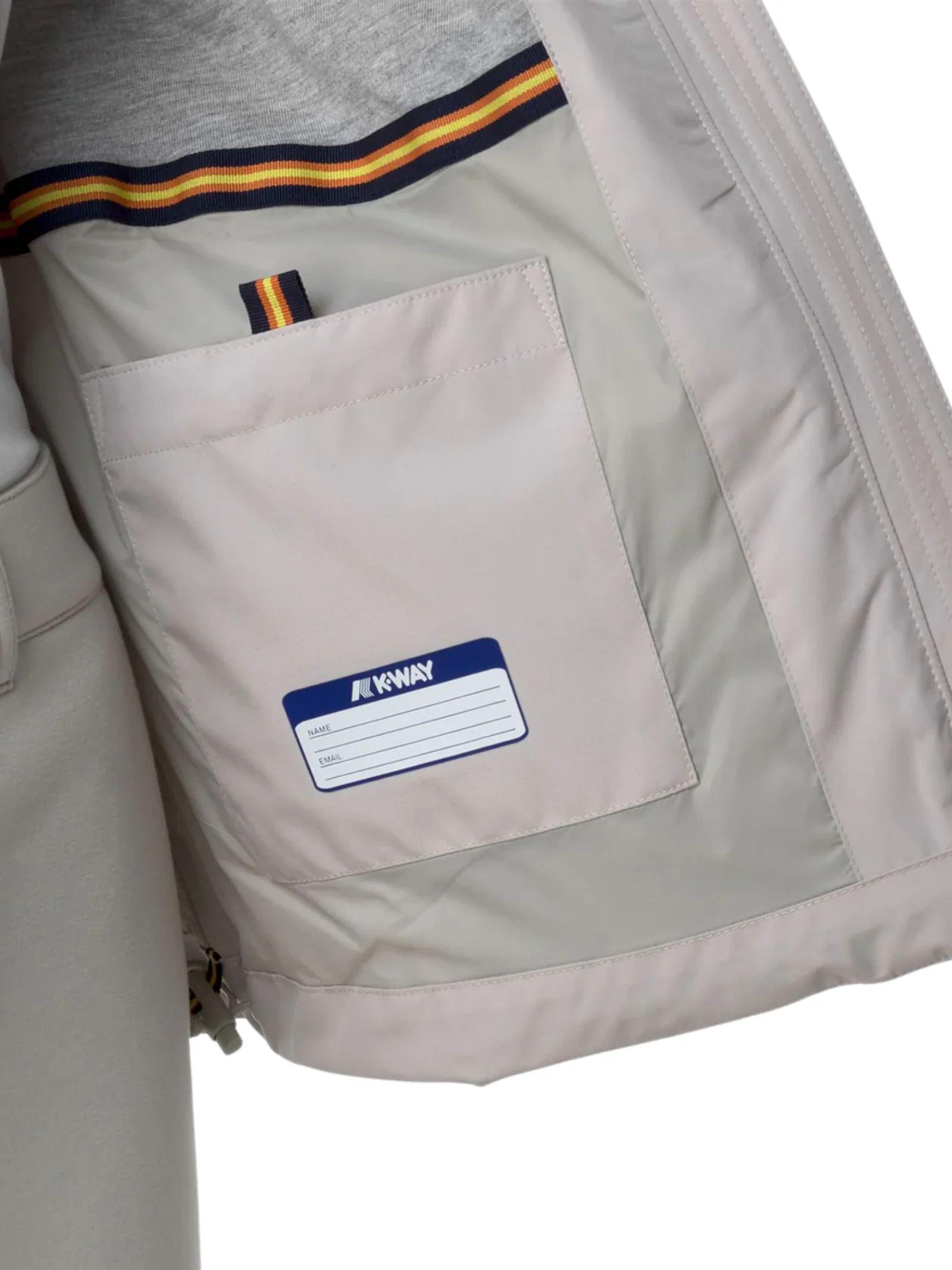 Giubbino "Marguerite Stretch Poly Jersey" K-Way grigio - Image 5