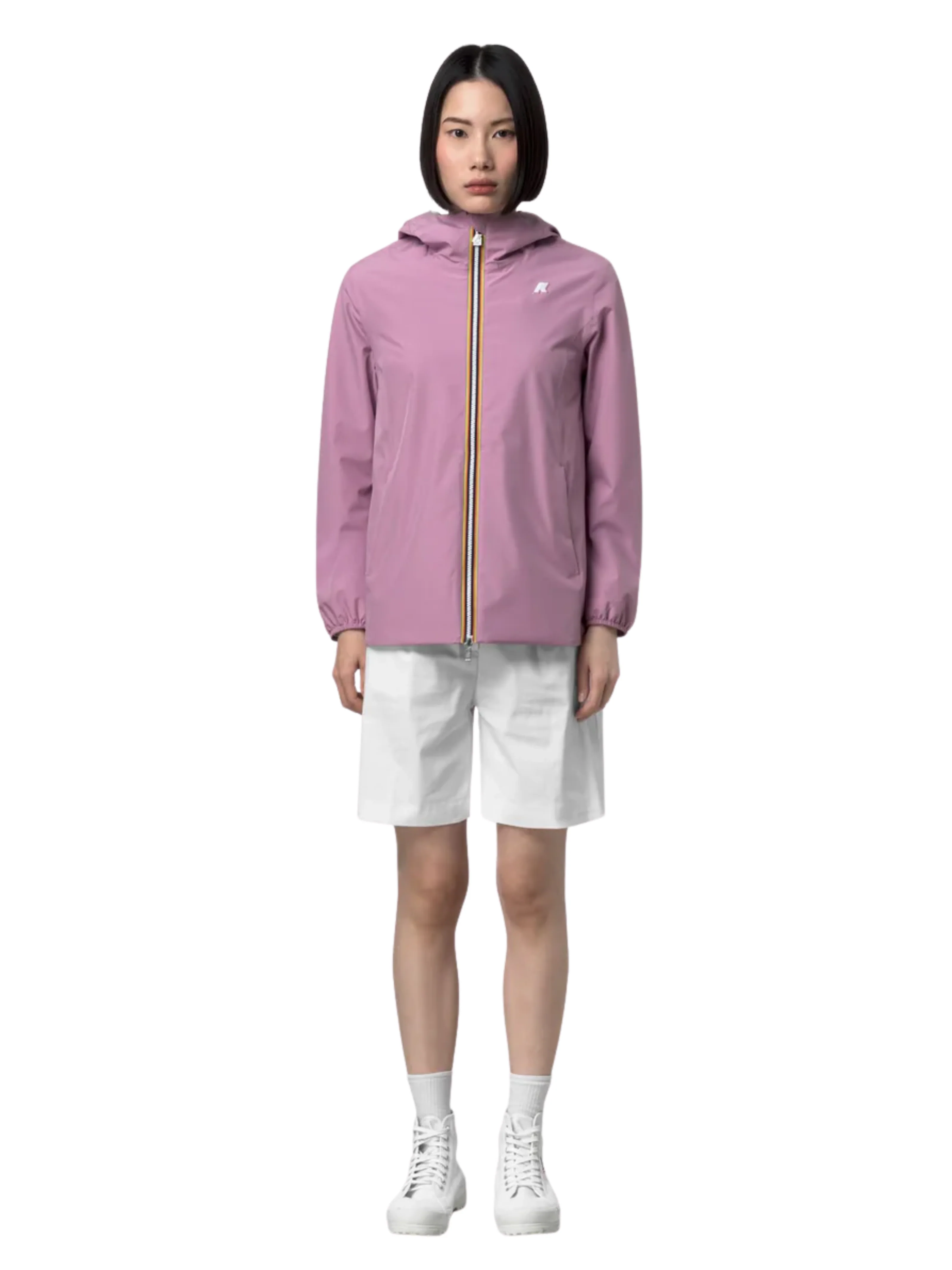 Giubbino "Marguerite Stretch Poly Jersey" K-Way rosa - Image 2