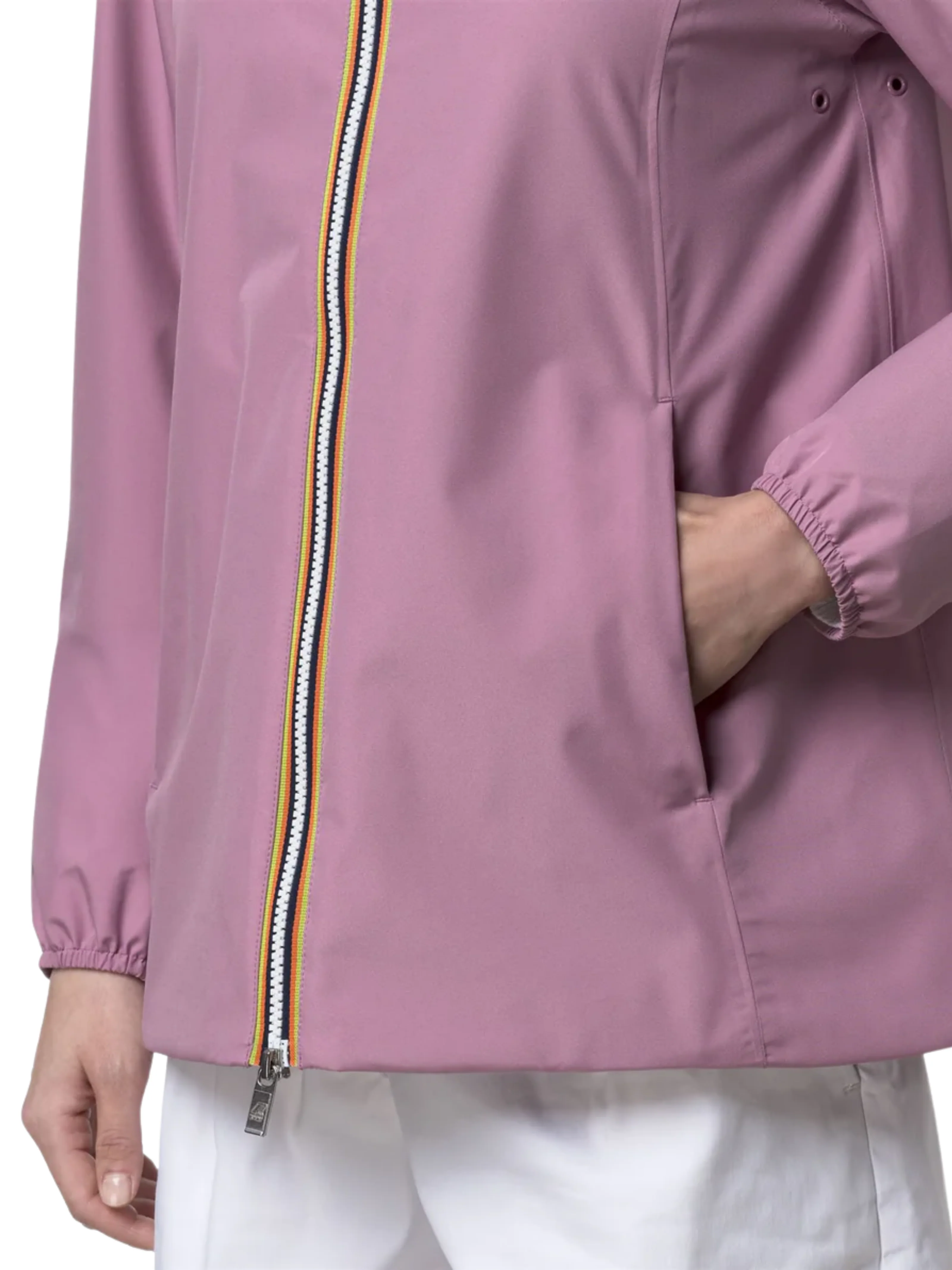 Giubbino "Marguerite Stretch Poly Jersey" K-Way rosa - Image 3