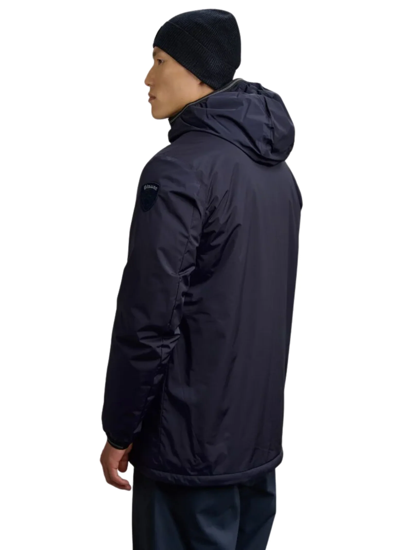 Giubbino nastrato con ecopelliccia "Jarvis" Blauer blu - Image 2