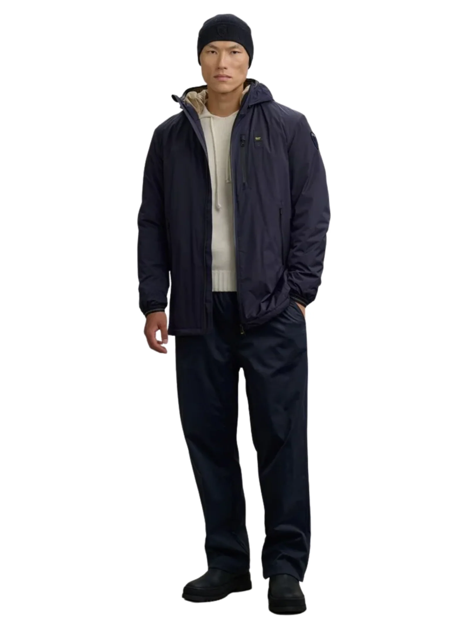 Giubbino nastrato con ecopelliccia "Jarvis" Blauer blu - Image 3