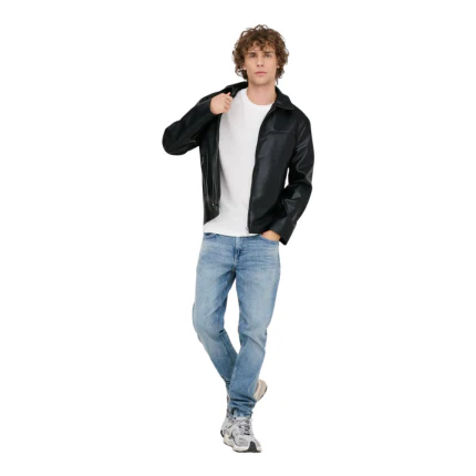 Giubbino Only & Sons nero in ecopelle - Image 4