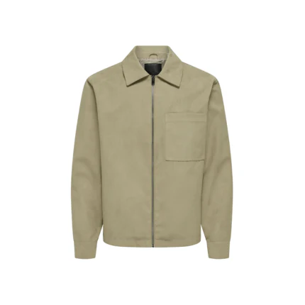 Giubbino Only & Sons verde con tascone sul petto