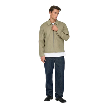 Giubbino Only & Sons verde con tascone sul petto - Image 4