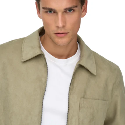 Giubbino Only & Sons verde con tascone sul petto - Image 5