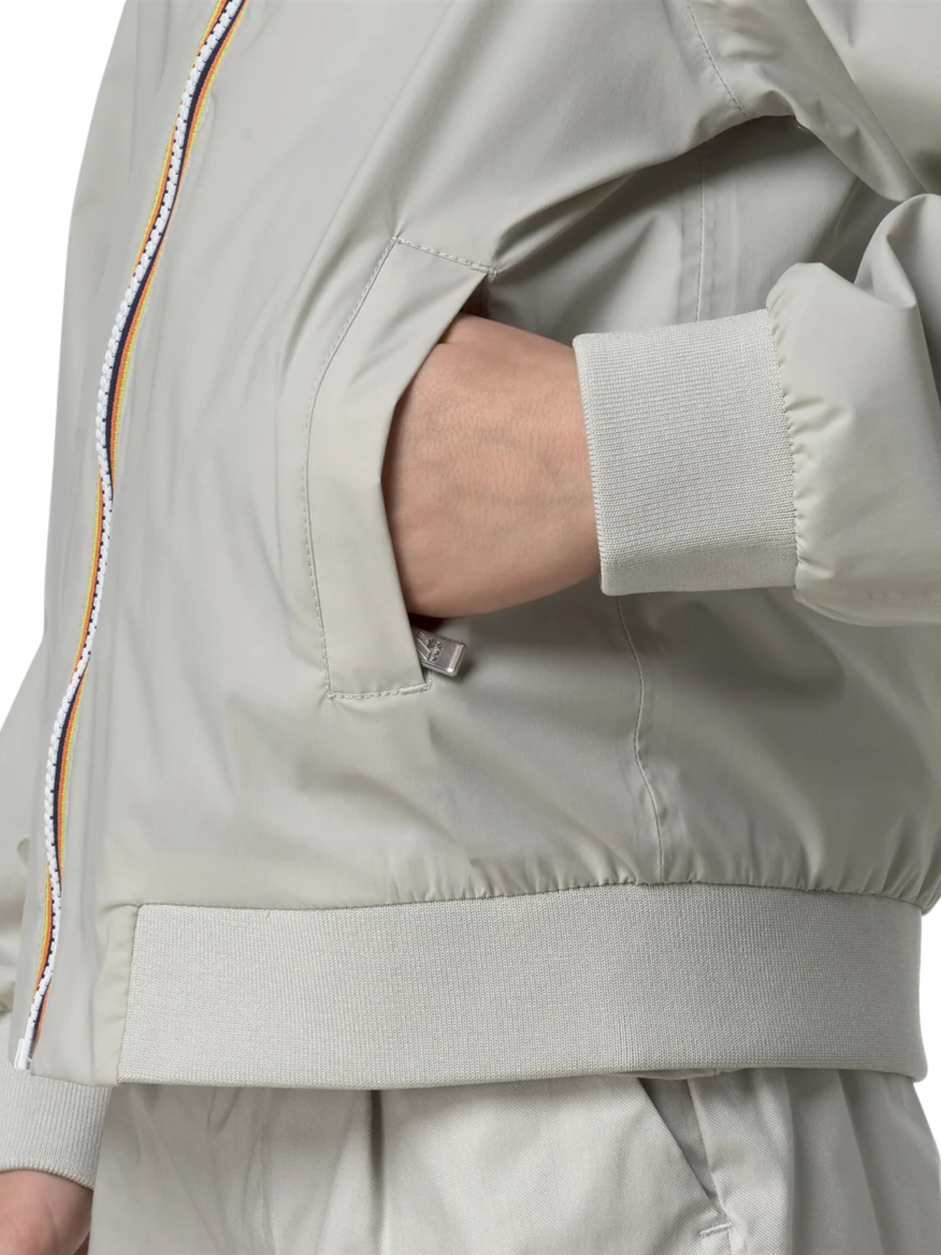 Giubbino "P. Aorelian Stretch Nylon Jersey" K-Way beige - Image 3