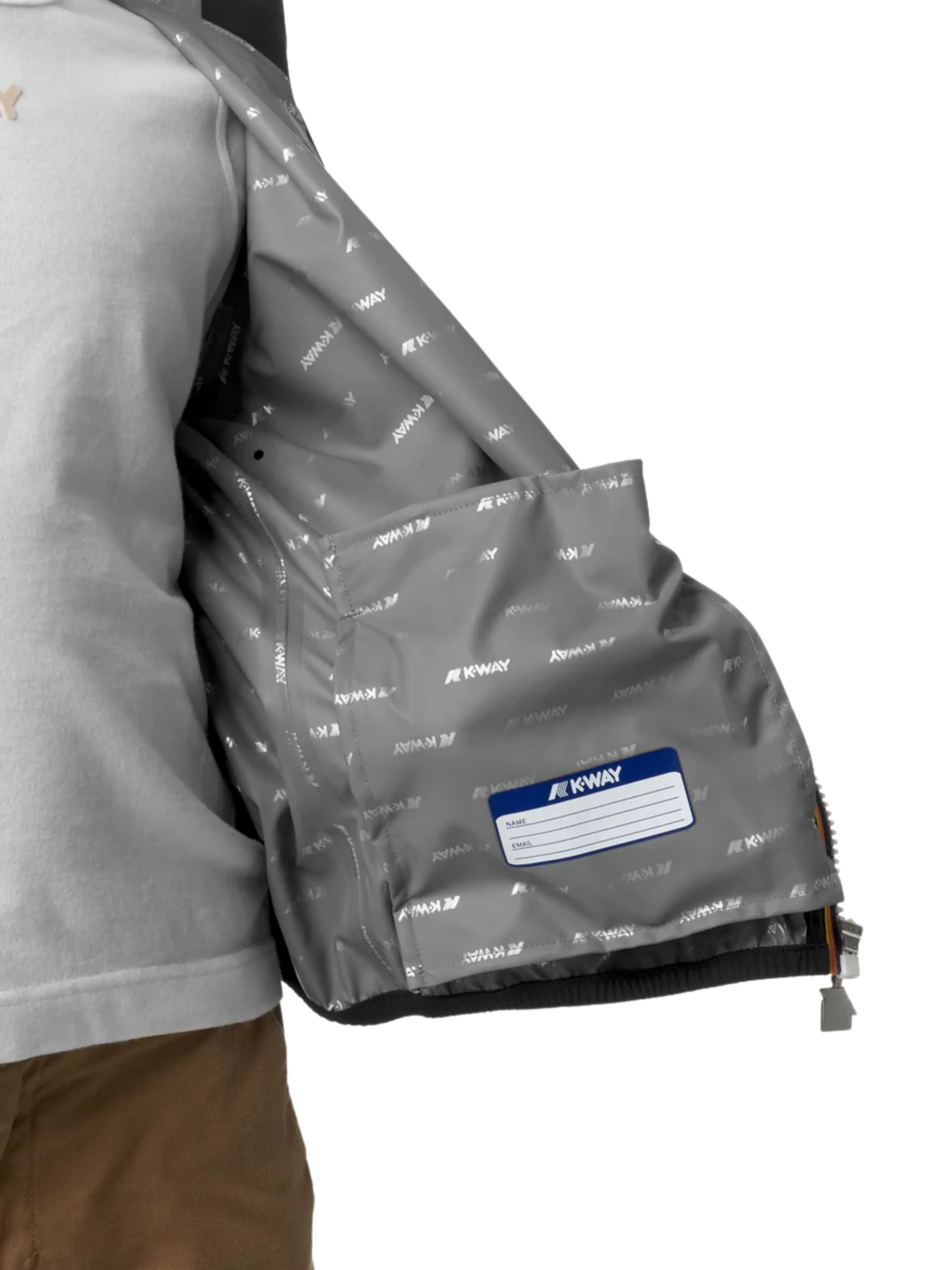 Giubbino "P. Jack Stretch dot" K-Way nero - Image 3