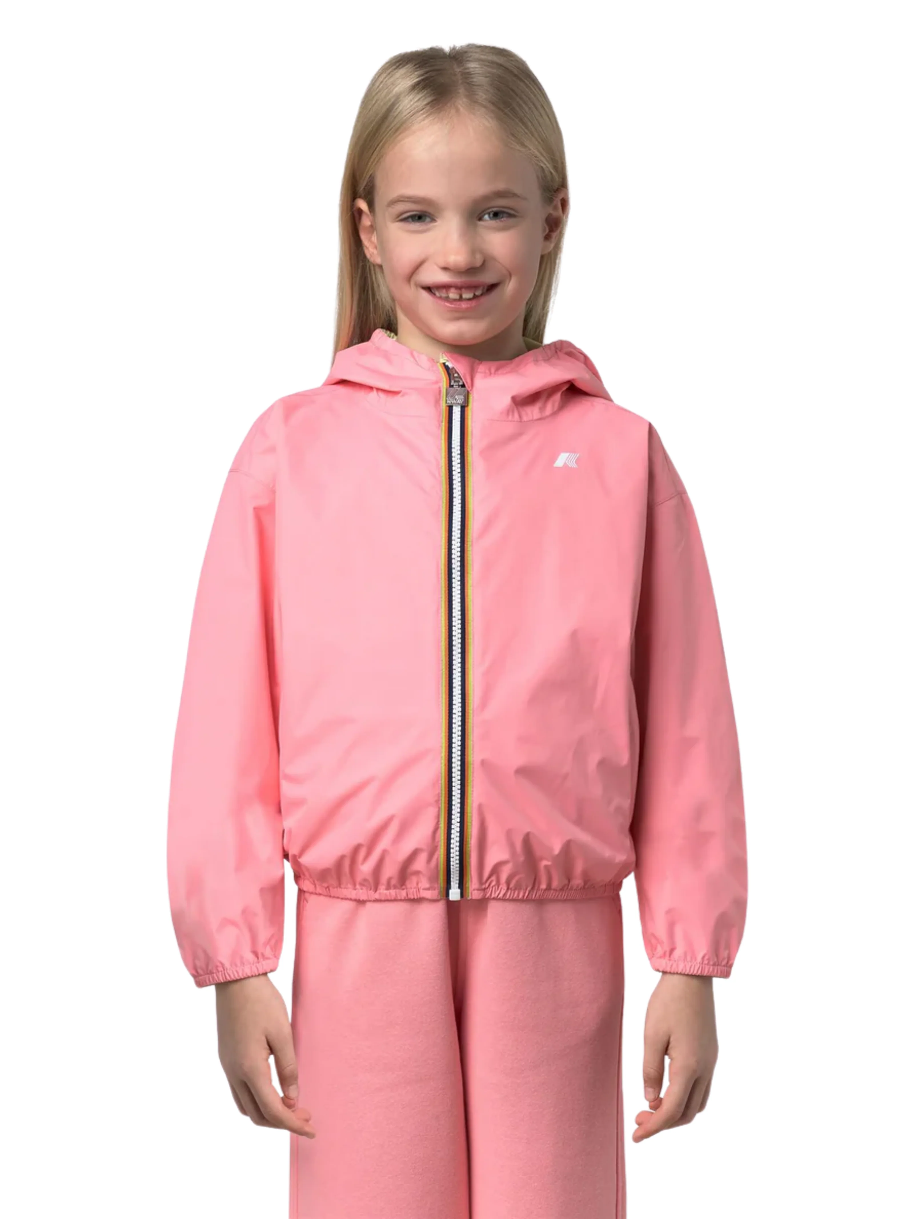Giubbino "P. Laurette Plus.2 Reversibile" K-Way rosa - Image 3