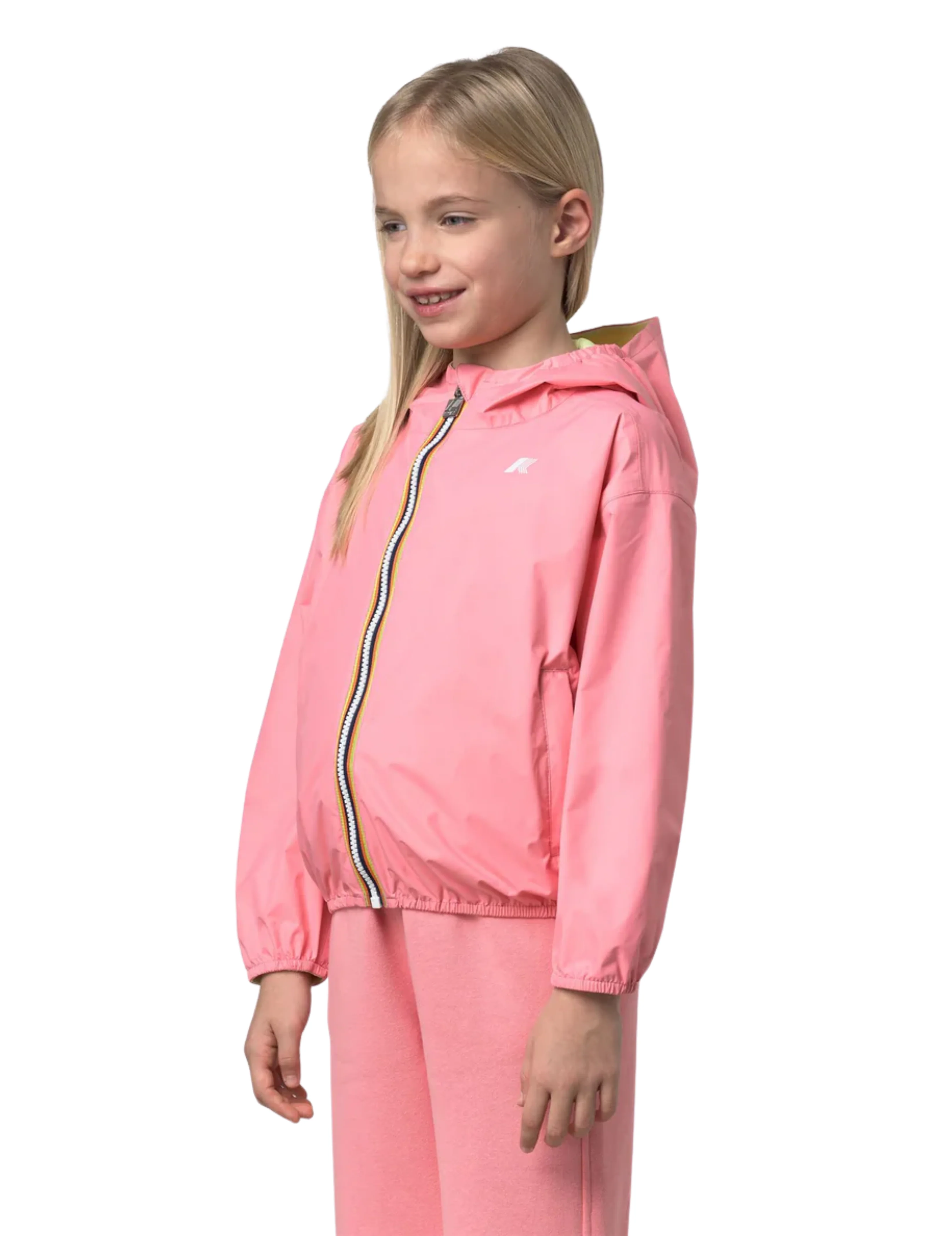 Giubbino "P. Laurette Plus.2 Reversibile" K-Way rosa - Image 5