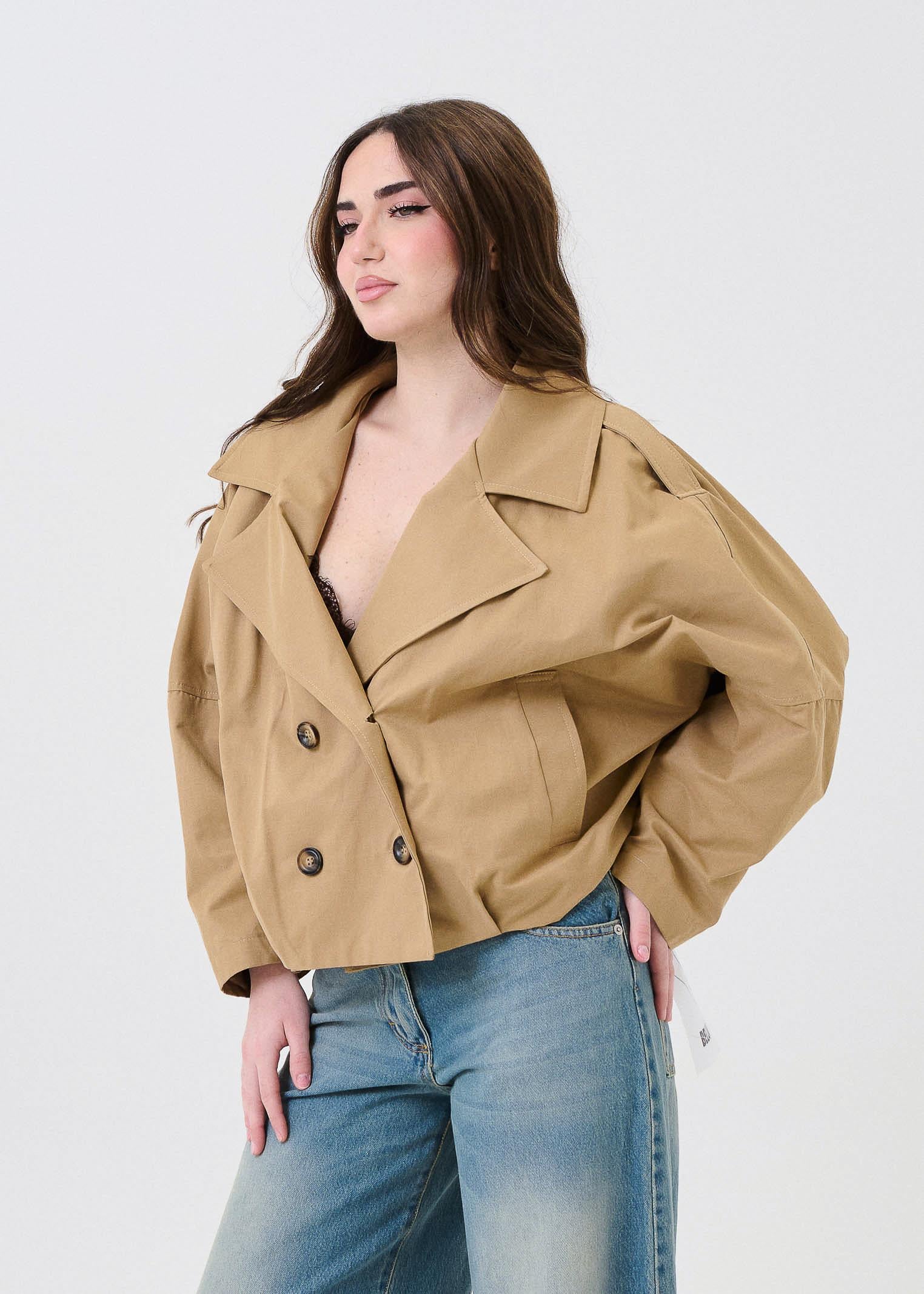 Giubbino trench corto Haveone beige - Image 2